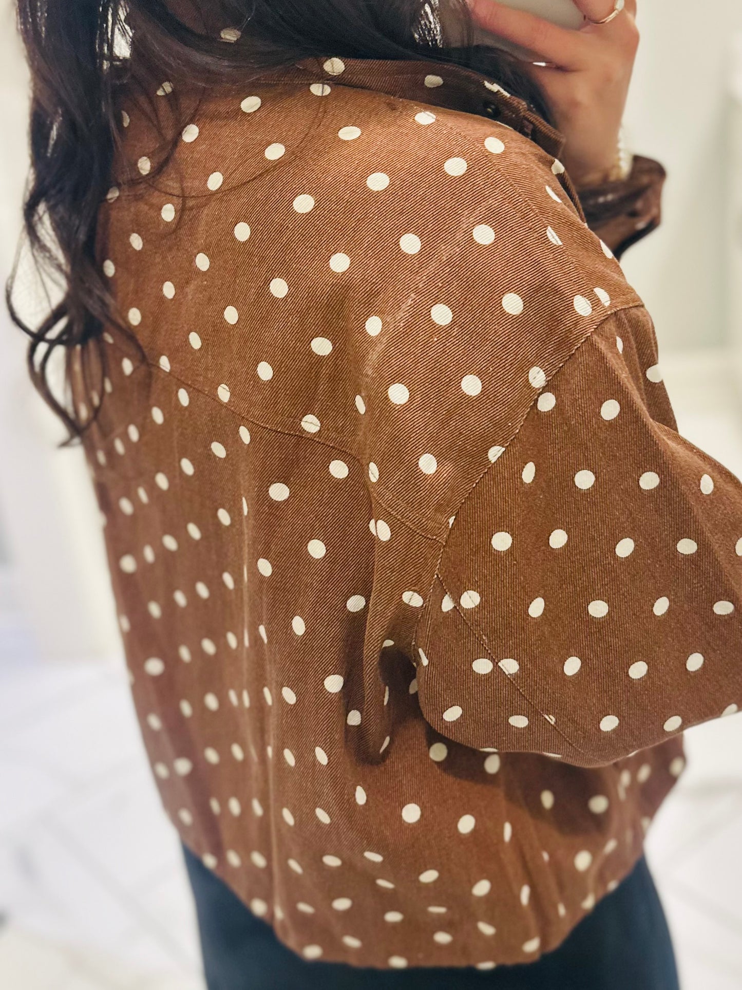 The Reese Brown Polka Dot Jacket