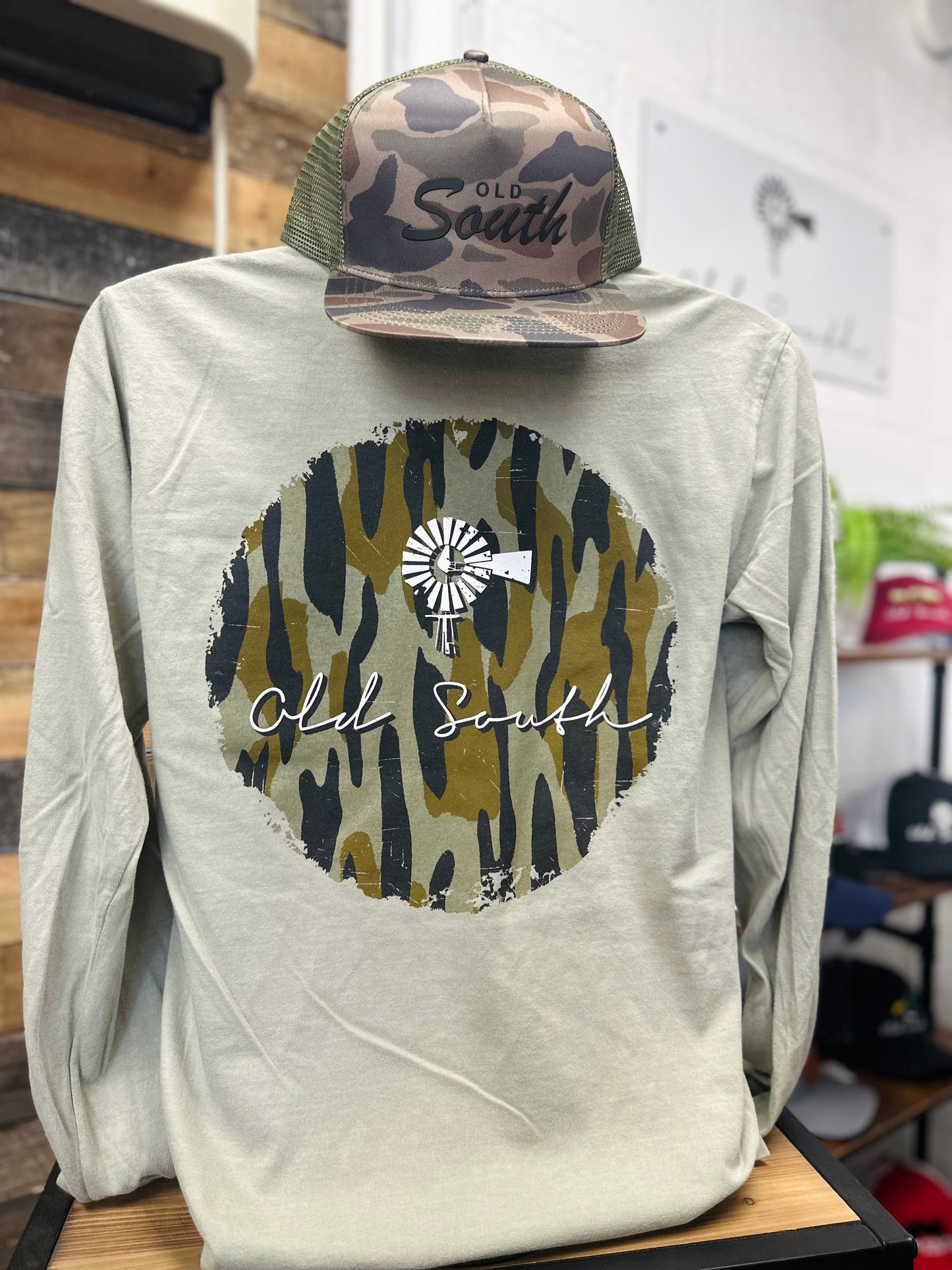 Camo Logo Long Sleeve Tee