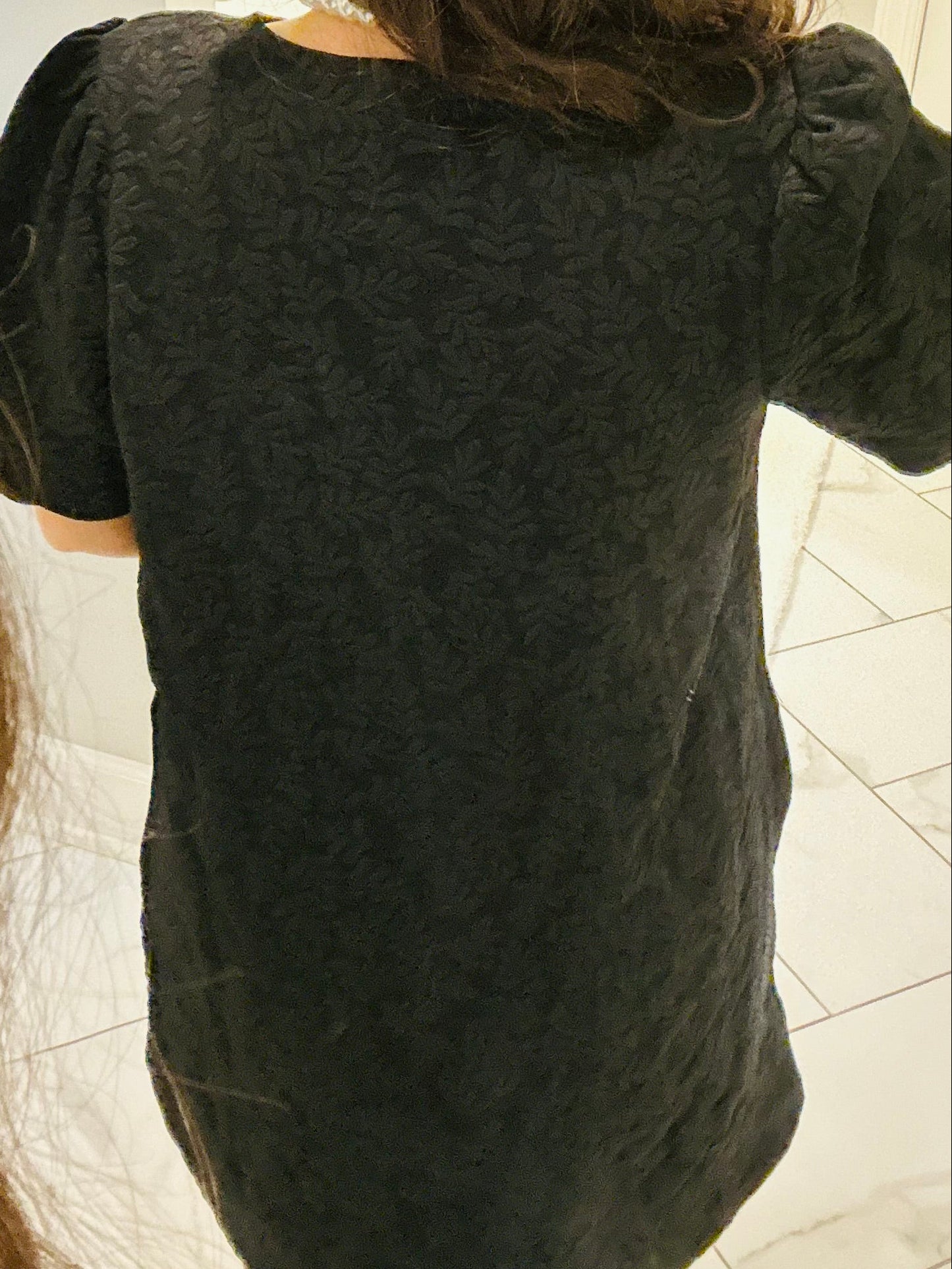 The Baylor Black Jacquard Dress