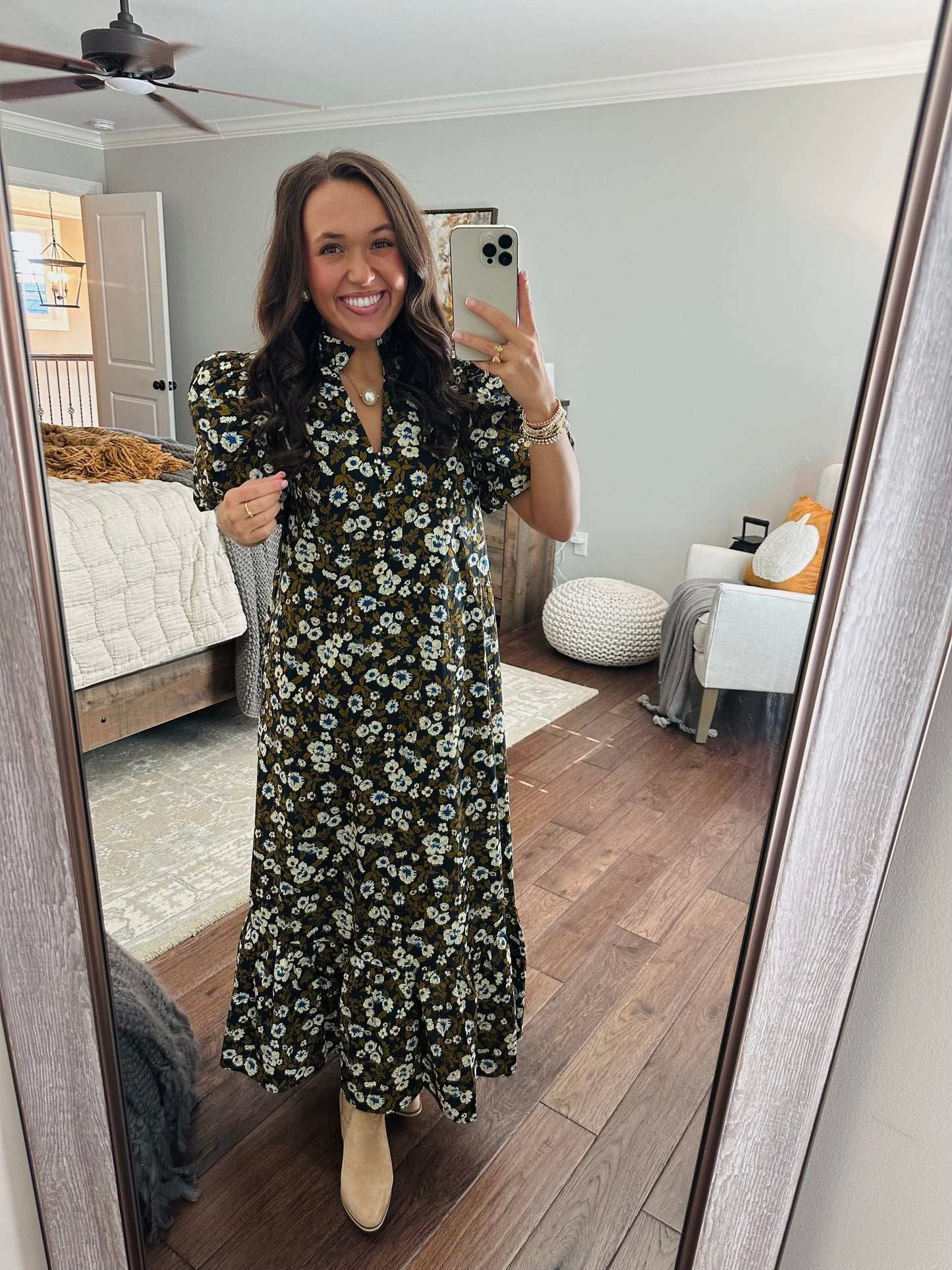 The Mila Navy Floral Maxi Dress