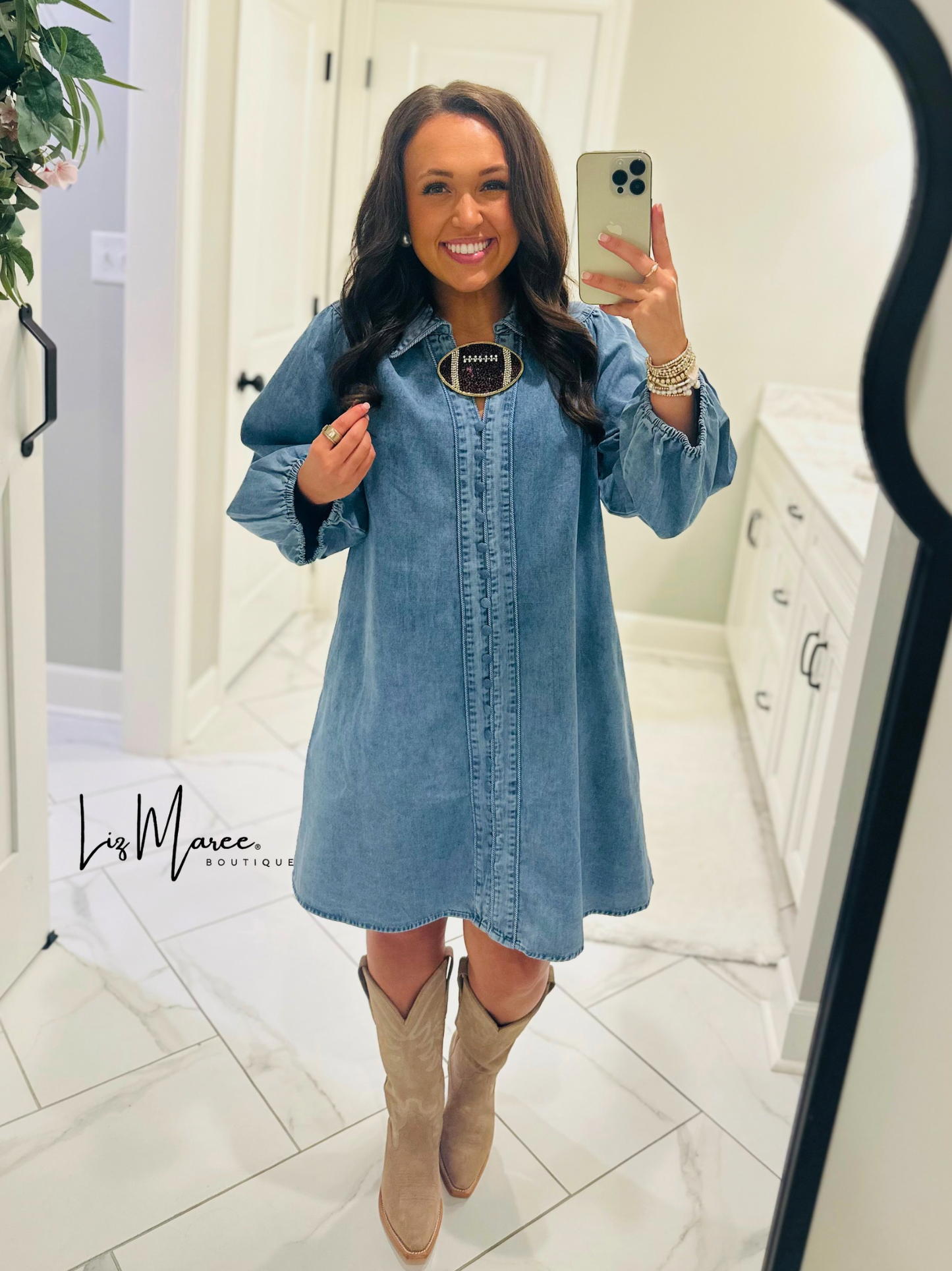 The Drew Button Down Denim Dress