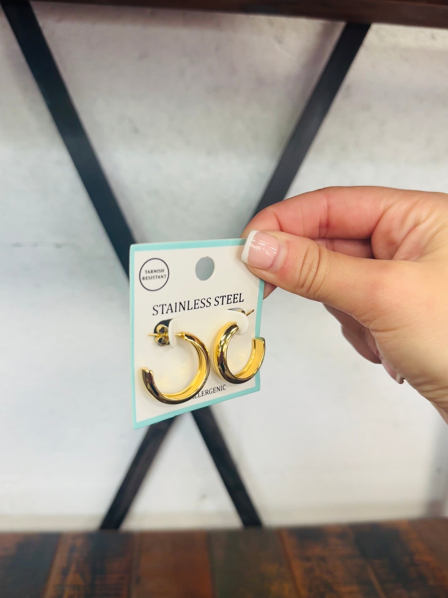 25mm Gold Stainless Steel Hoop