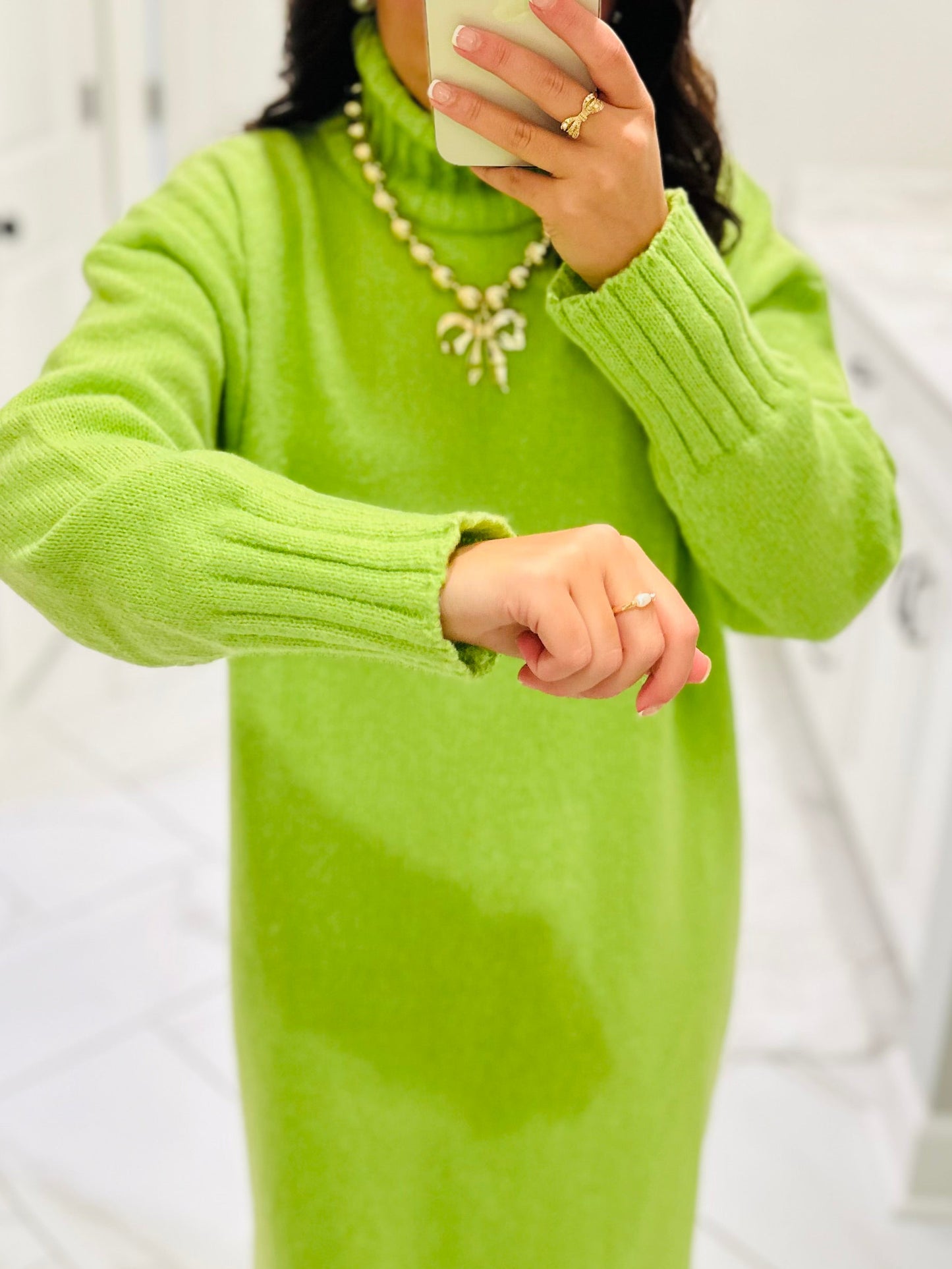 The Wrenlee Turtleneck Sweater Midi Dress