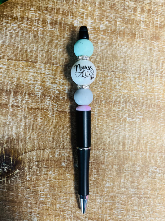 Nurse Life Beaded Pen