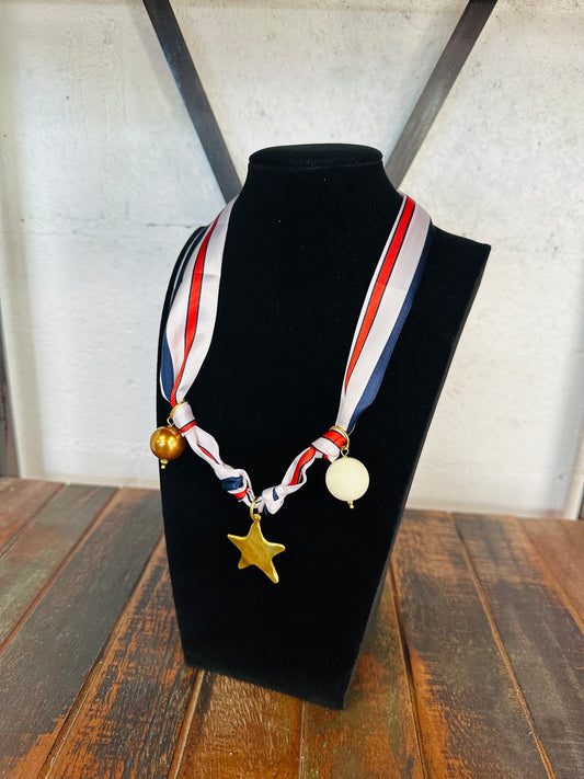 Made in America Silk Scarf Necklace