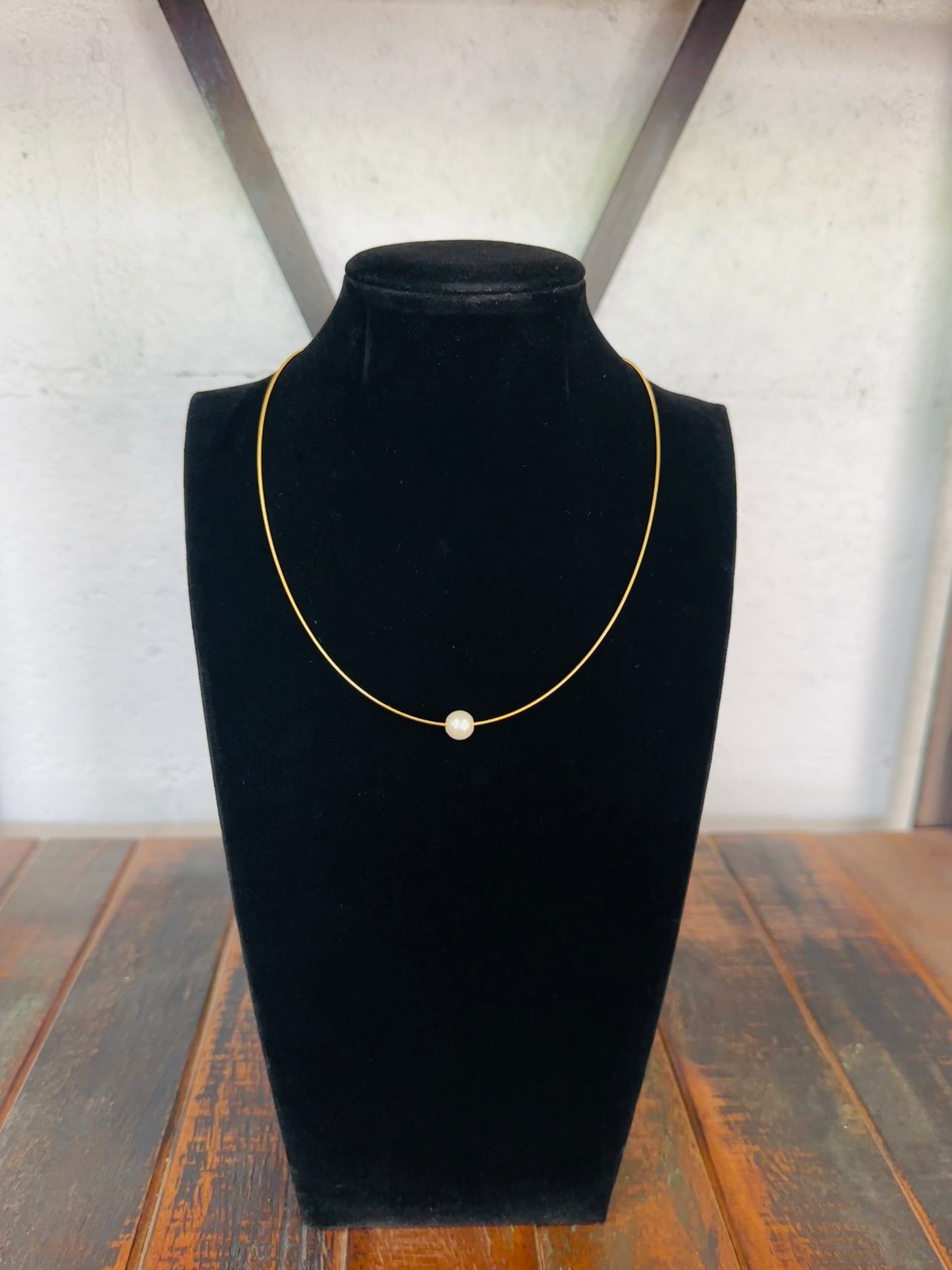 8mm Pearl Statement Pendant Necklace