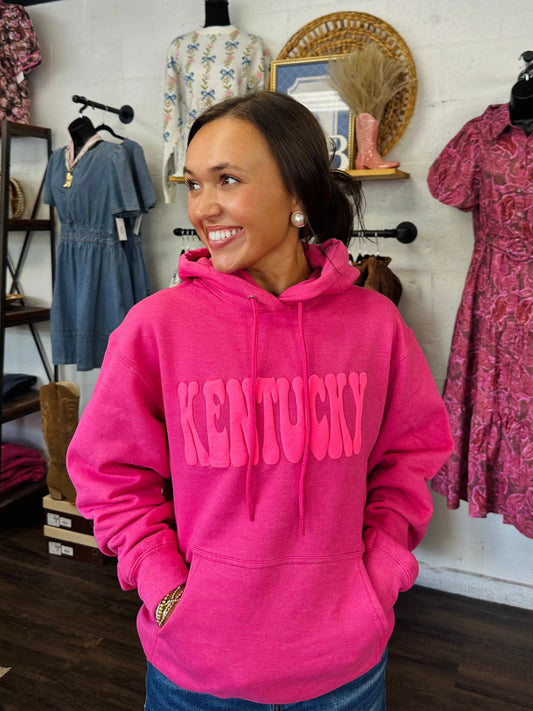 The Kentucky Puff Hot Pink Hoodie