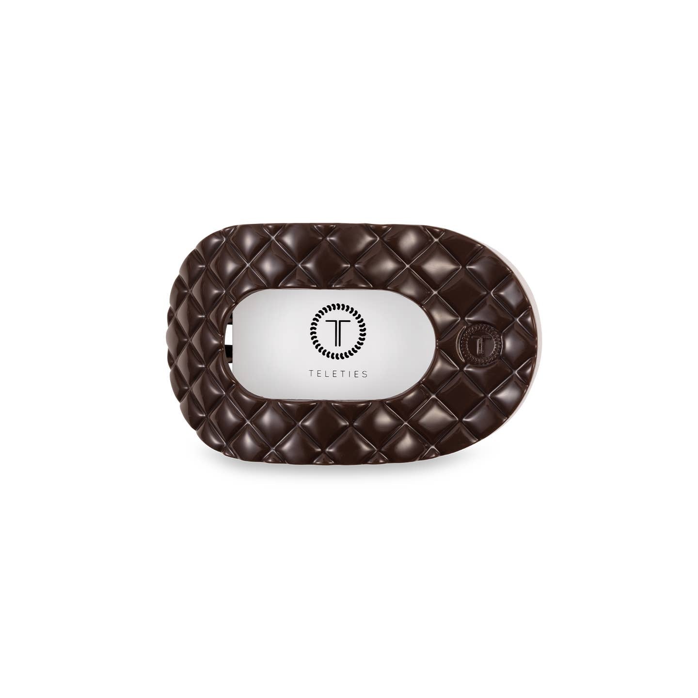 Truly Taupe Quilted Round Flat Hair Clip