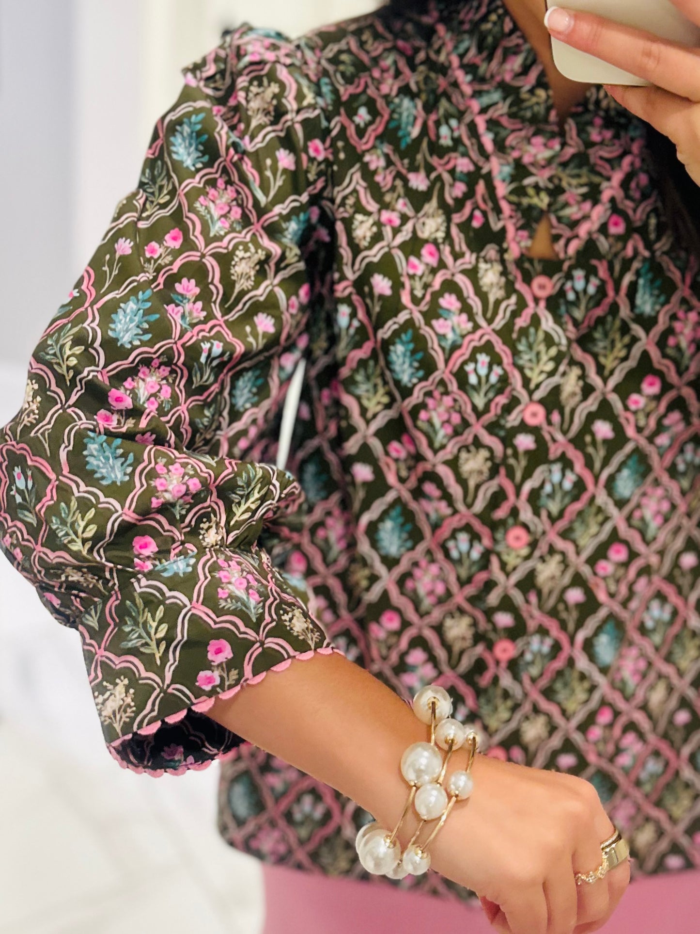 The Lilah Brown Floral Top