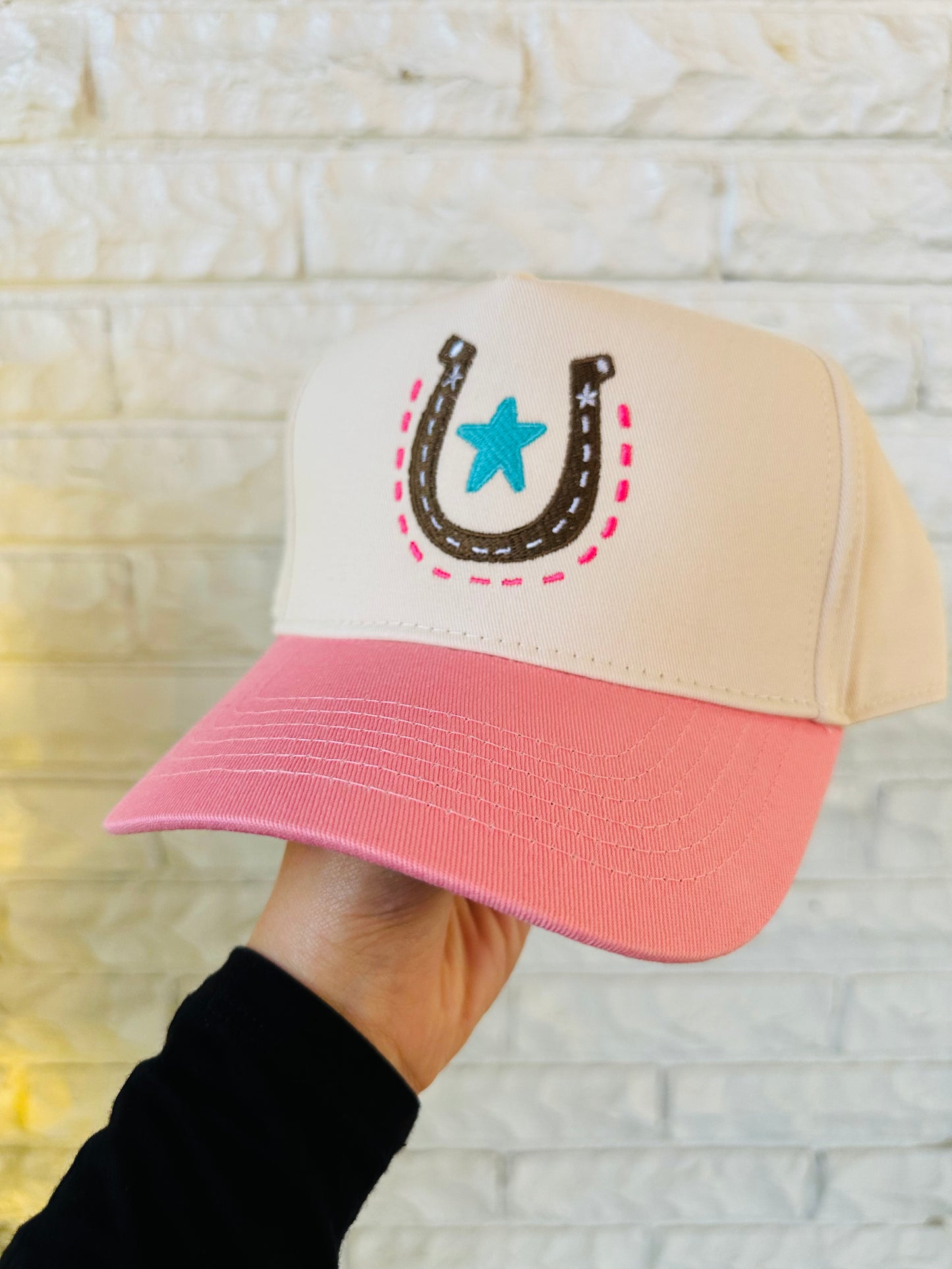 The Pink Lucky Horseshoe Trucker Hat