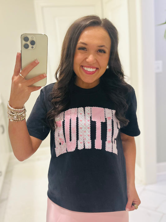 The Auntie Pink Pastel Coquette Tee