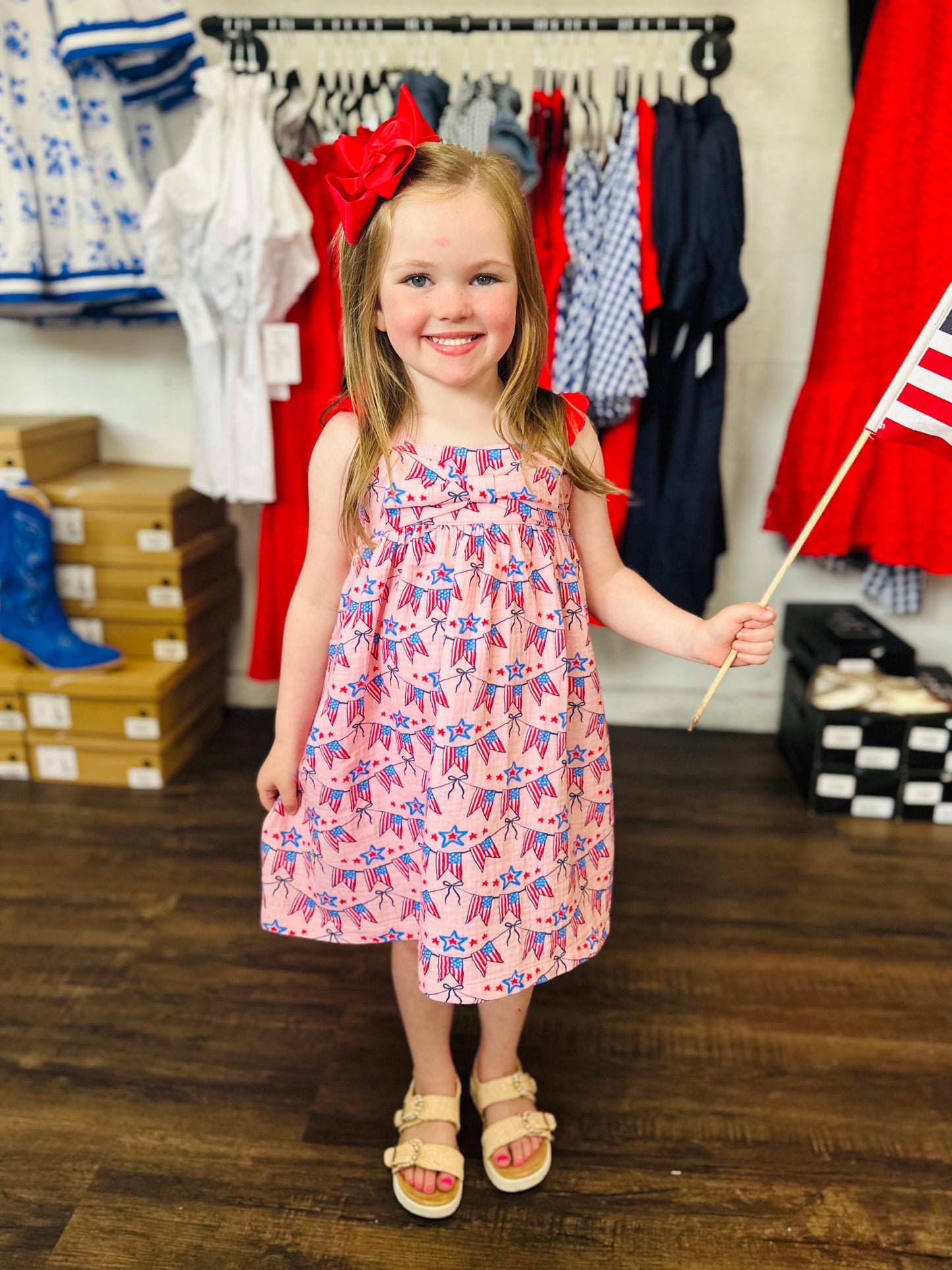 The American Sweetheart Girls Cotton Bow Dress