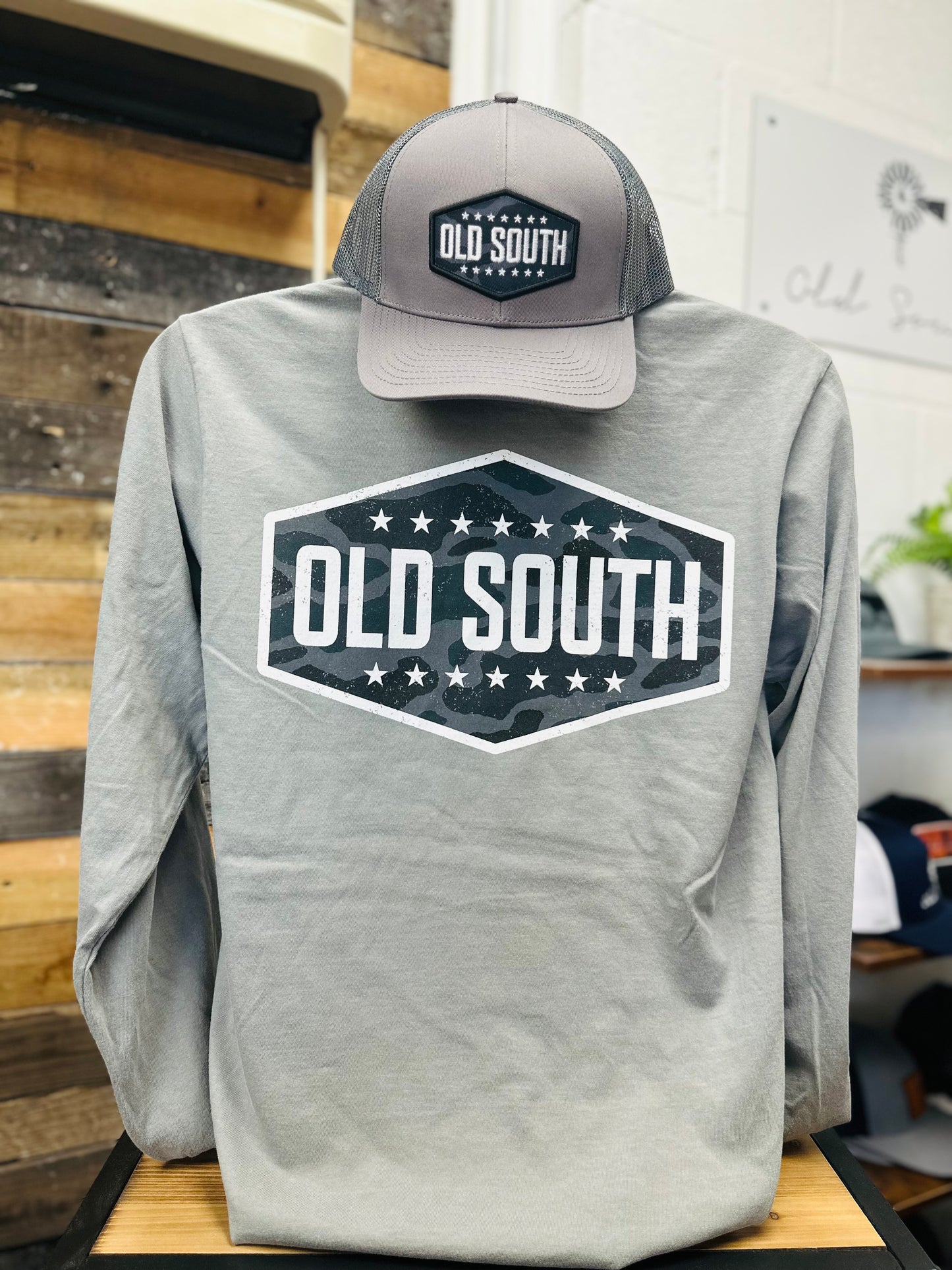 Blackout Camo Logo Long Sleeve Tee