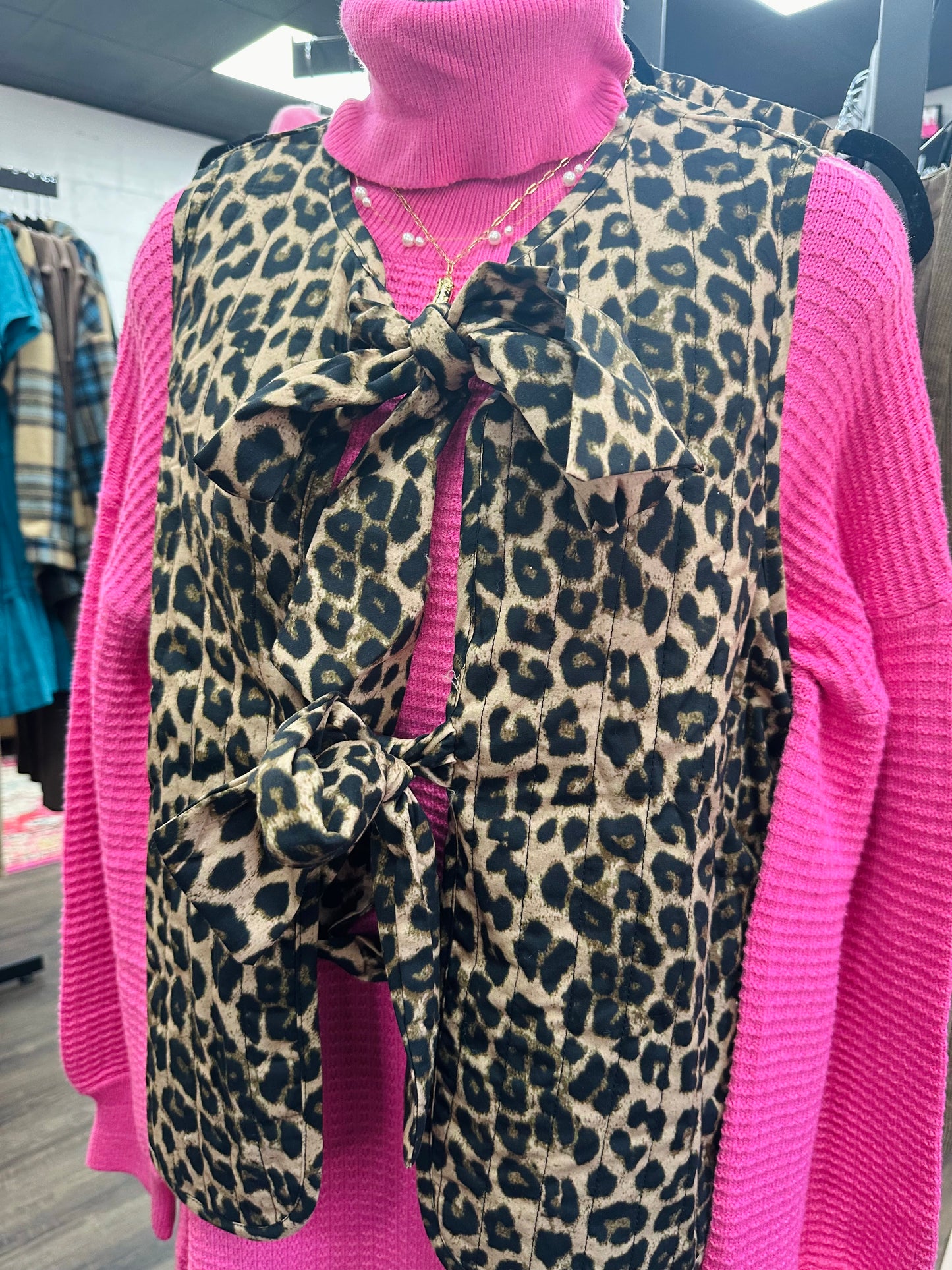 The Teagan Leopard Print Vest