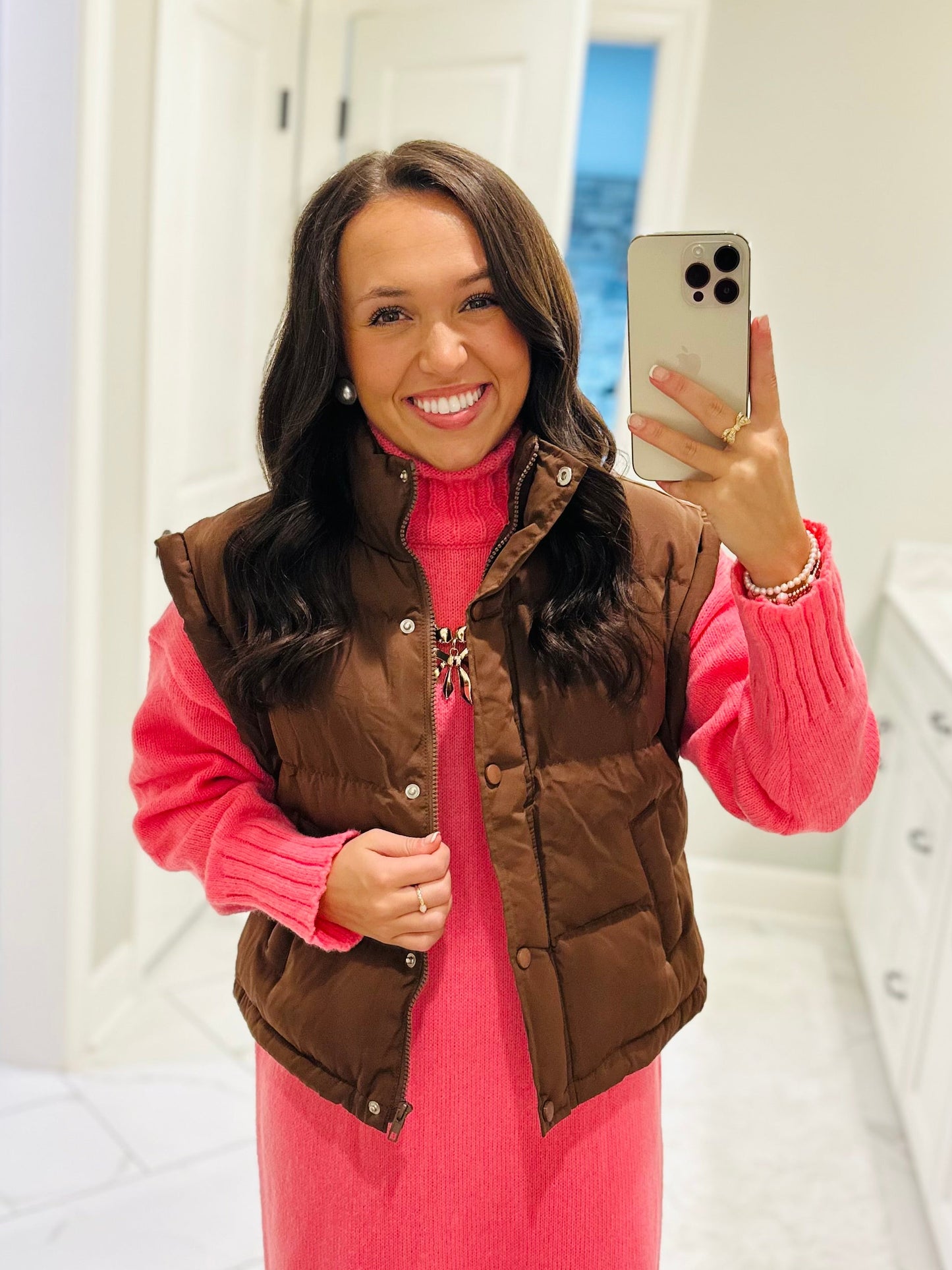 The Chocolate Brown Puffer Vest