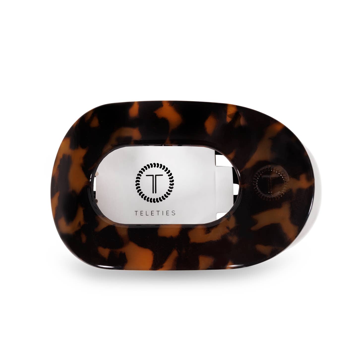 Tortoise Round Flat Hair Clip