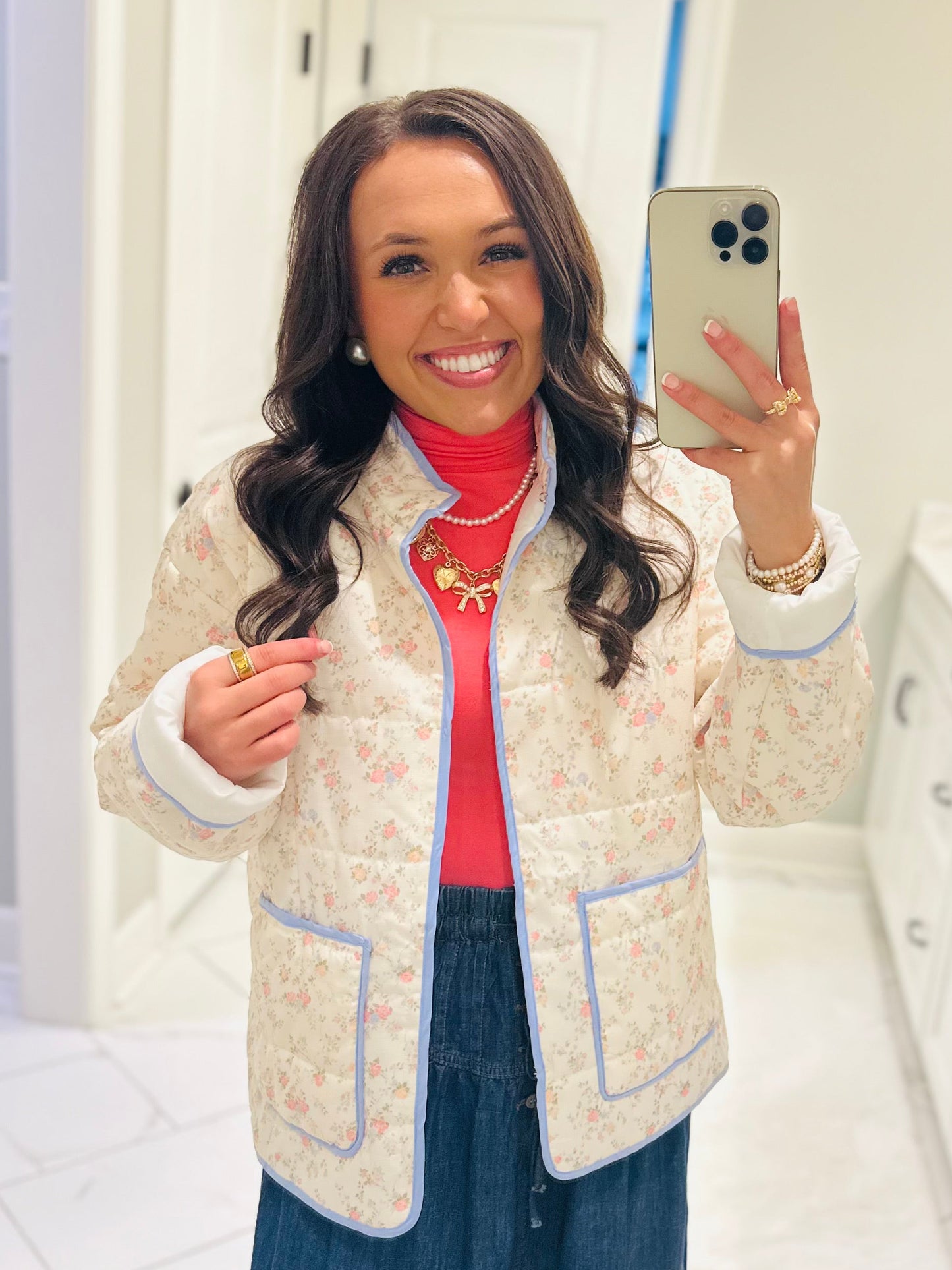 The Eloise Floral Quilted Jacket
