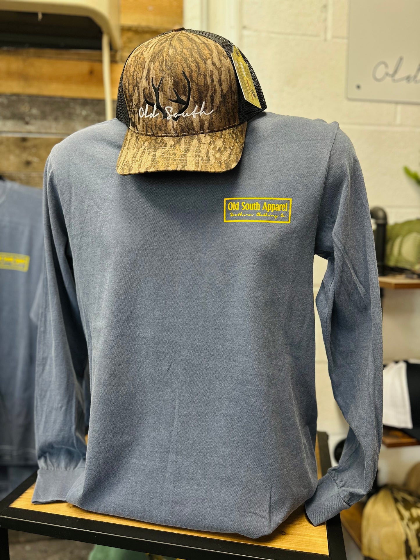 Fighting Bucks Long Sleeve Tee - Denim
