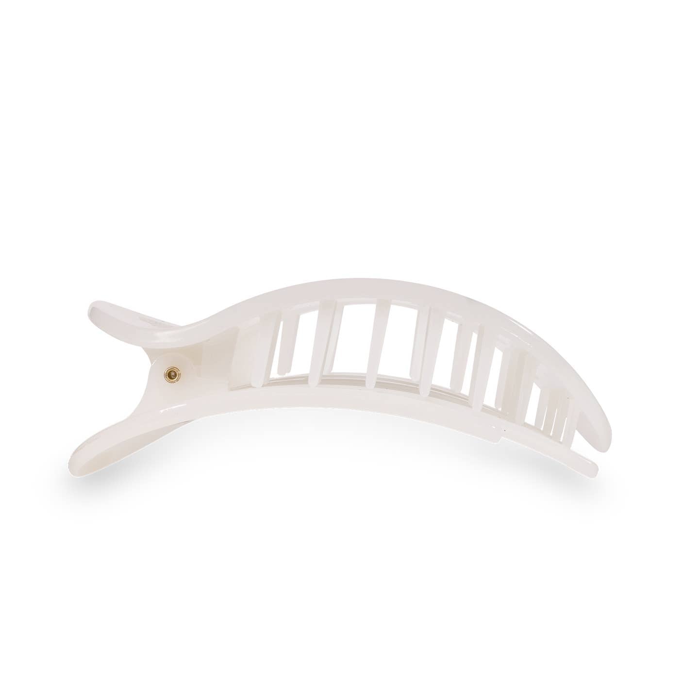 Coconut White Round Flat Hair Clip