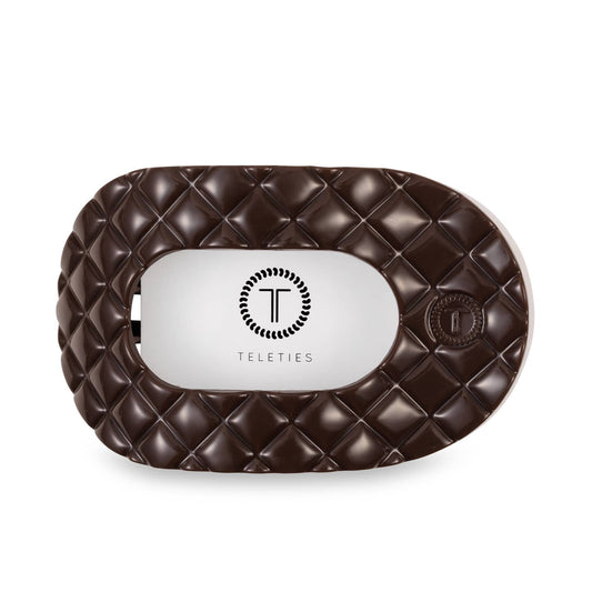Truly Taupe Quilted Round Flat Hair Clip