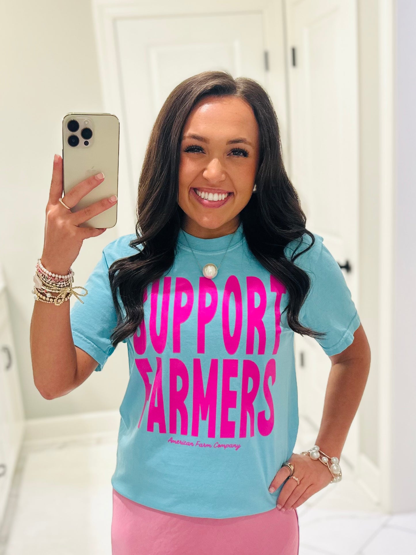 The Teal Support Farmers Graphic Tee