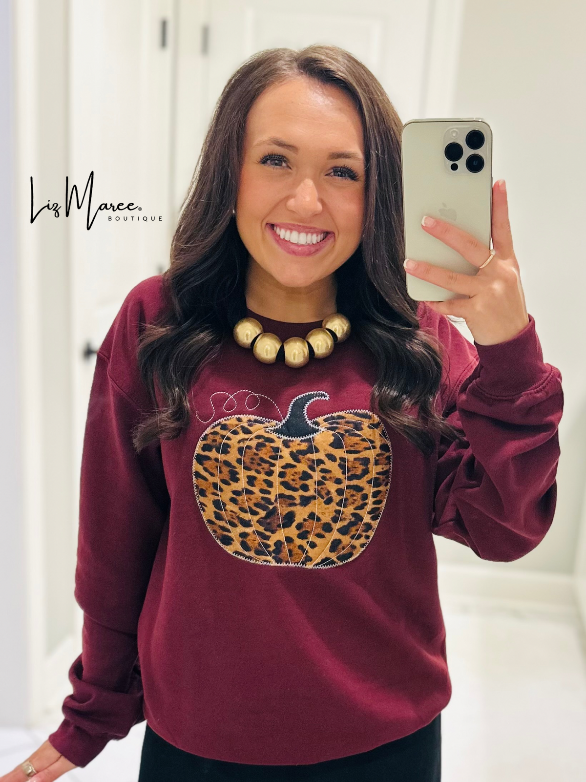 The Leopard Pumpkin Embroidered Sweatshirt