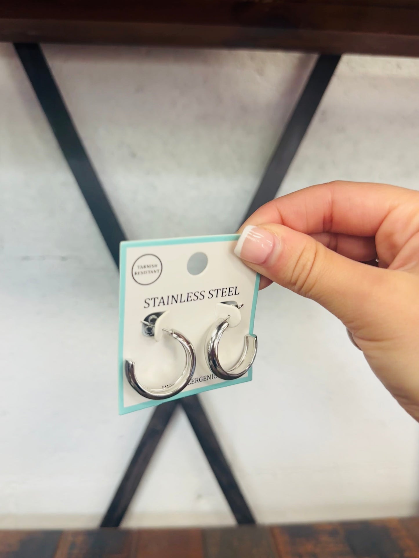 25mm Silver Stainless Steel Hoop