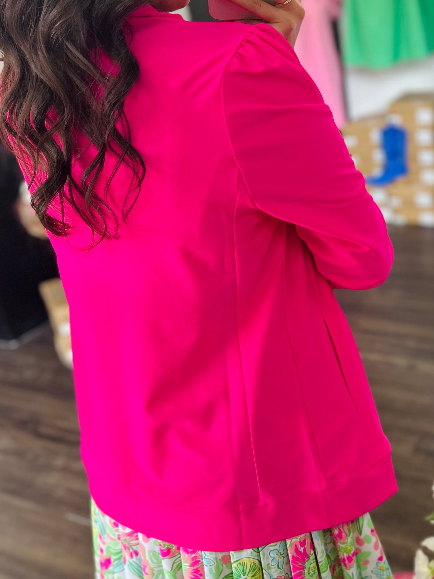 The Alena Hot Pink Full Zip Jacket