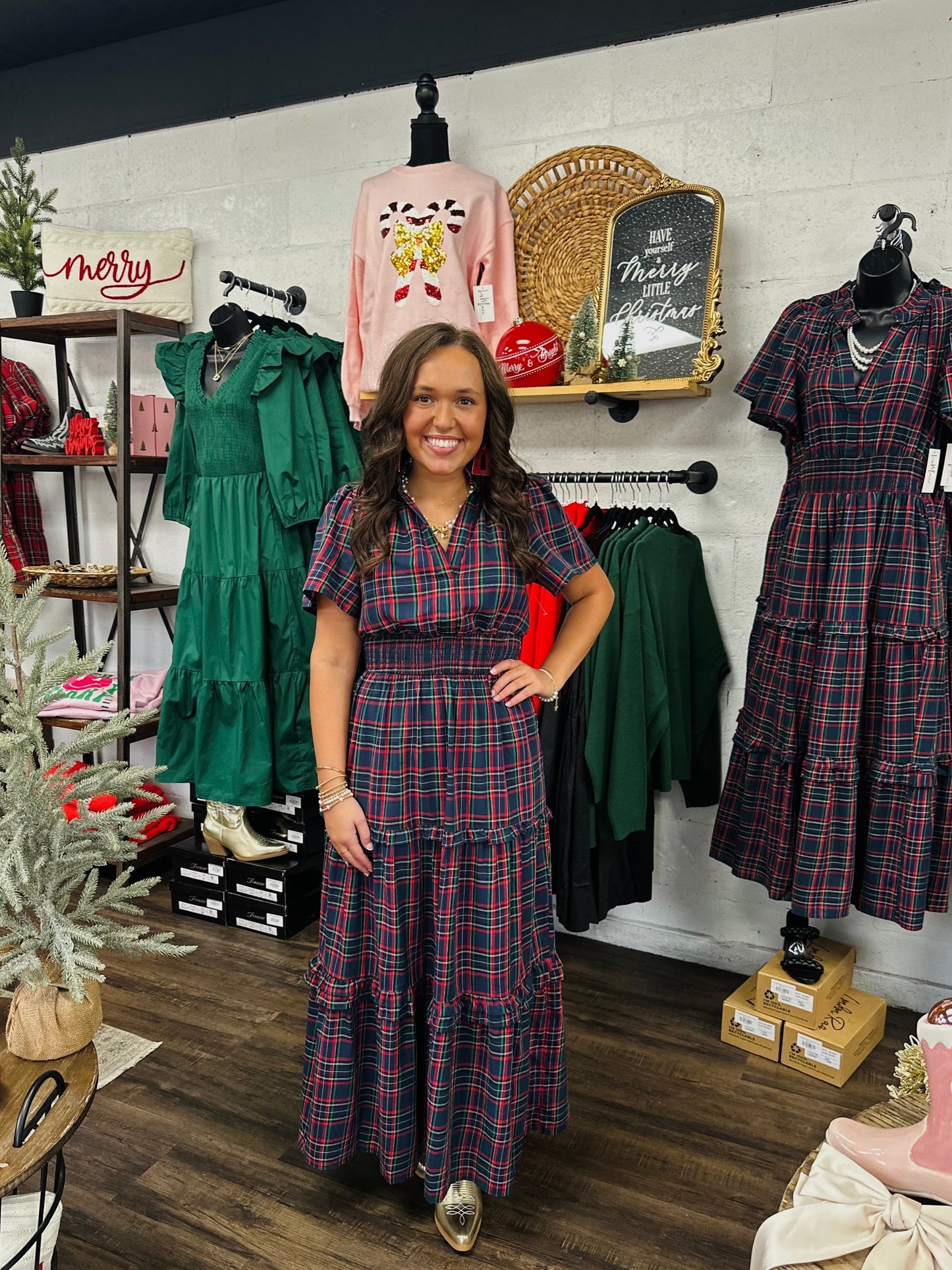 The Eve Plaid Palmer Poplin Dress