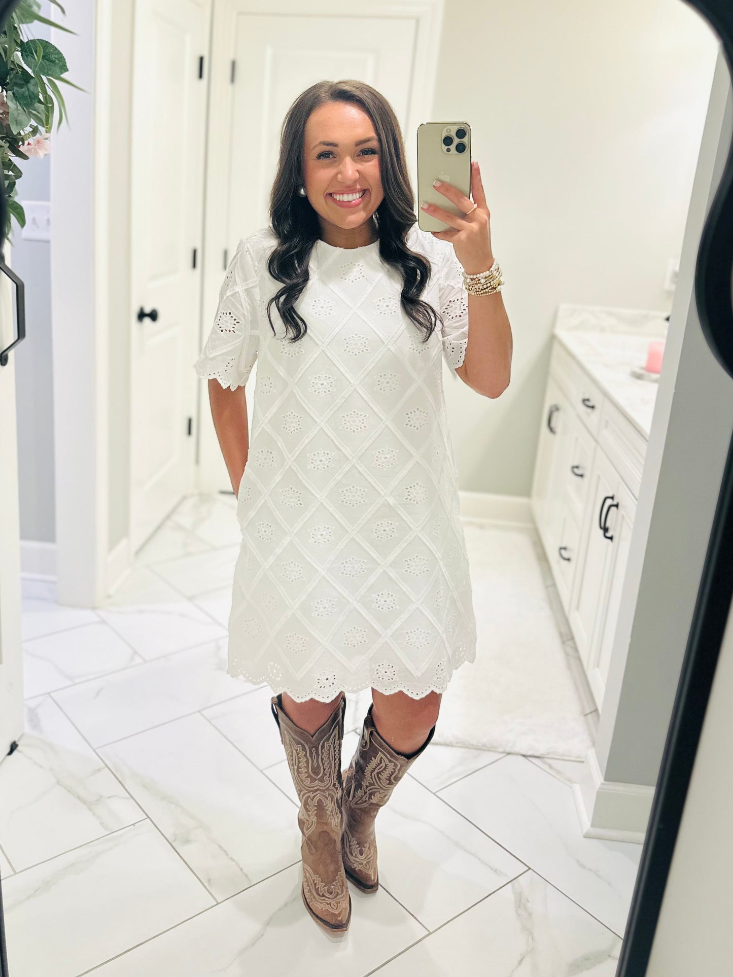 The Taylor White Eyelet Dress
