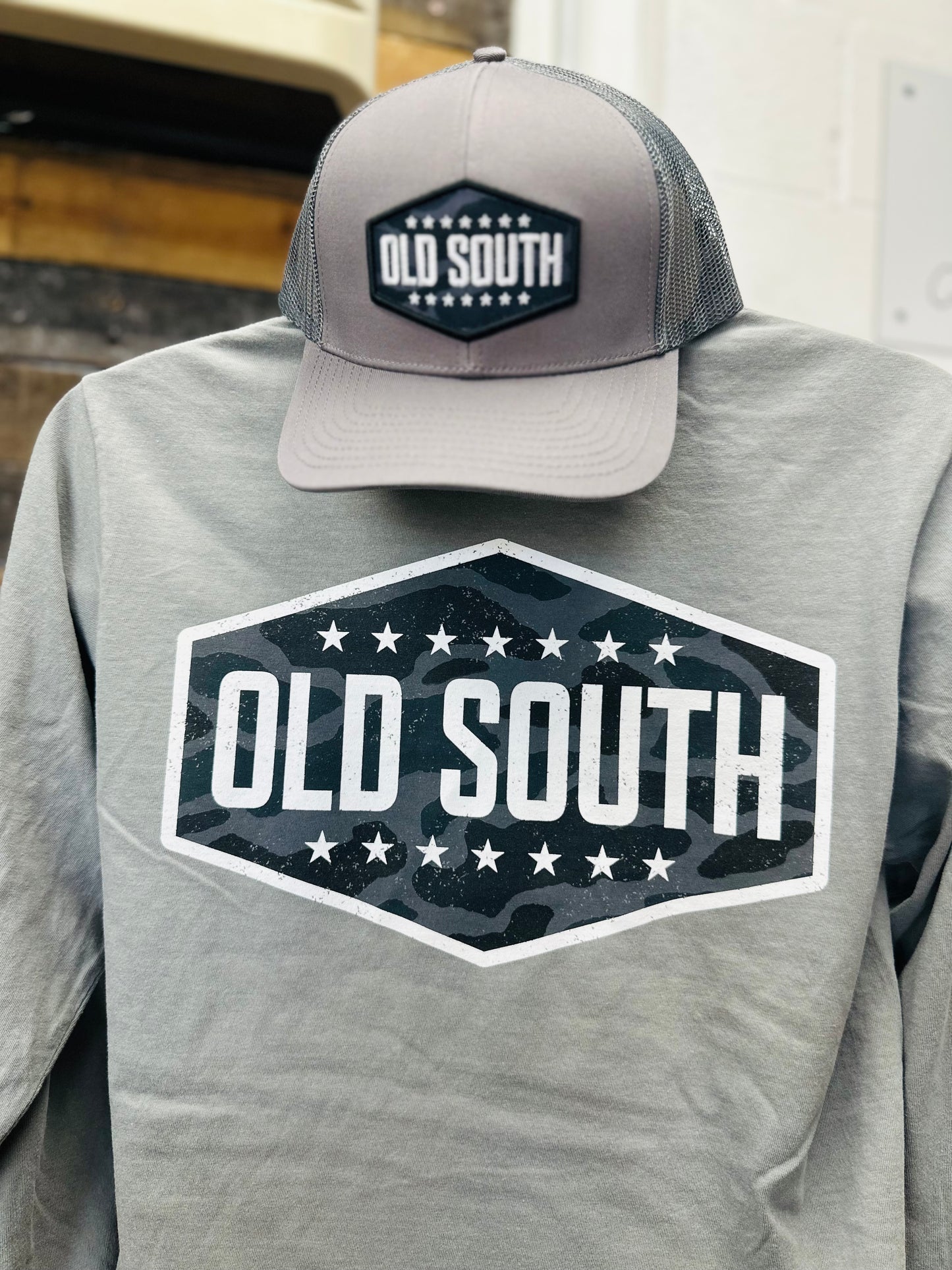 Blackout Camo Logo Long Sleeve Tee