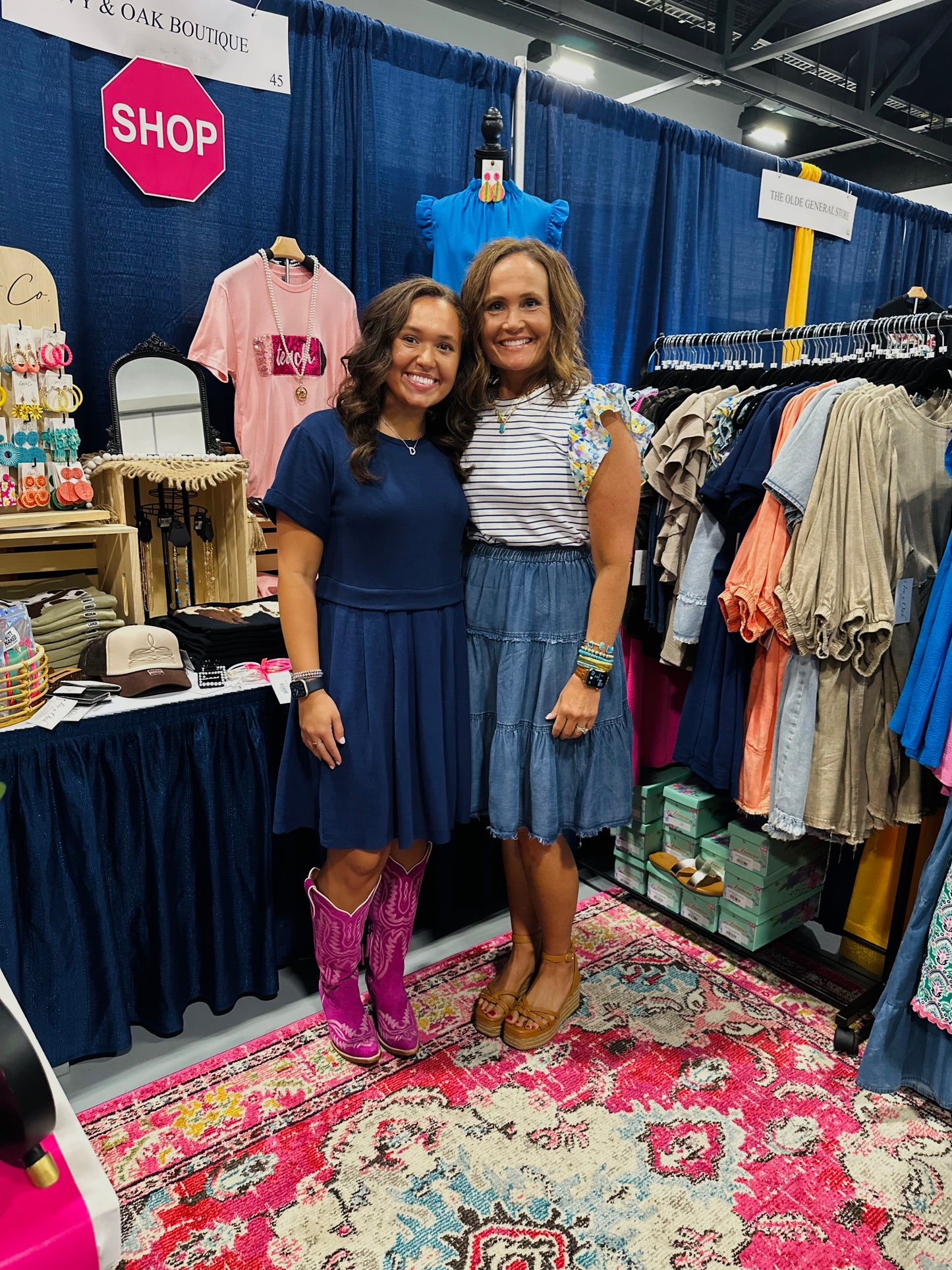 The Maree Navy Pleated Dress