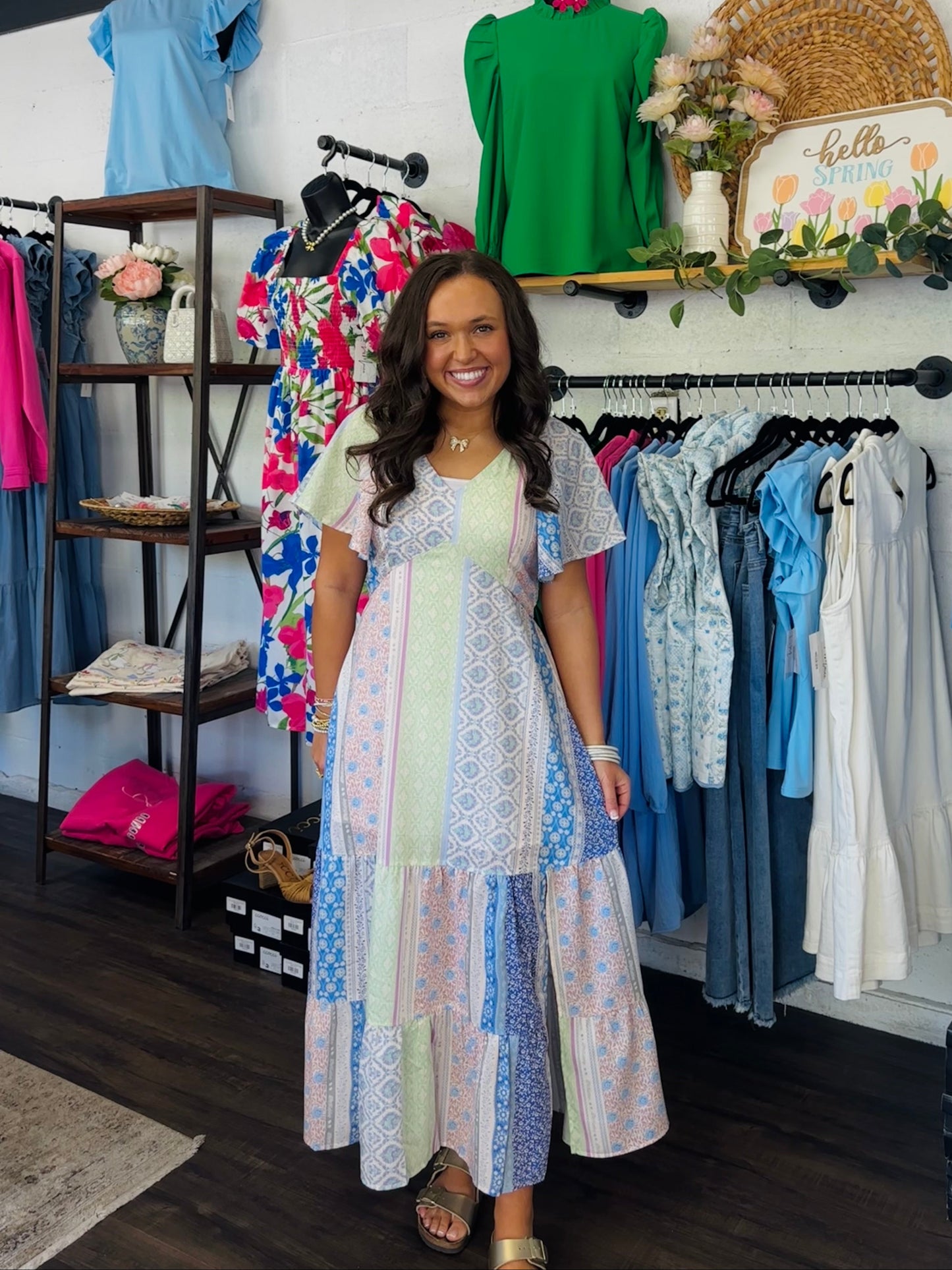 The Sonny Patchwork Midi Dress