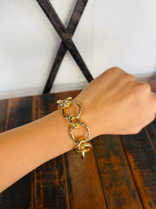Gold Stacking Link Bracelet
