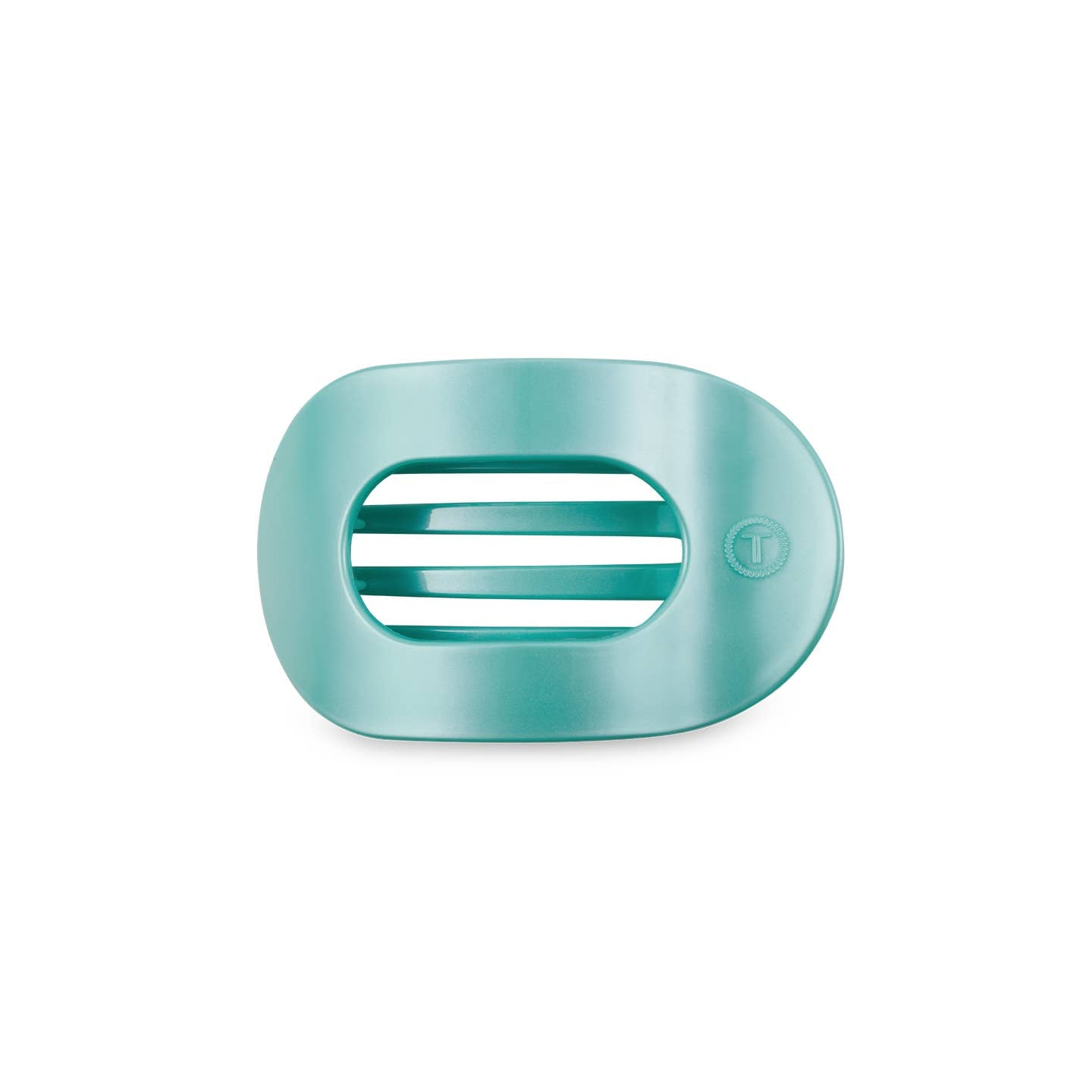 Totally Turquoise Round Flat Hair Clip