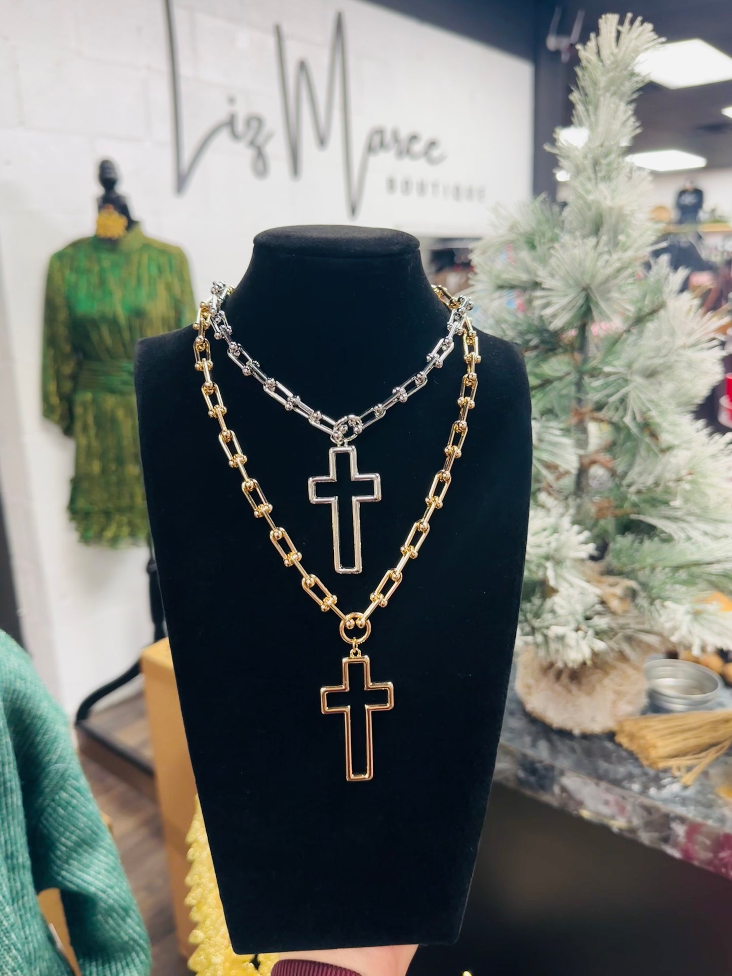 Gold Cross Faith Necklace