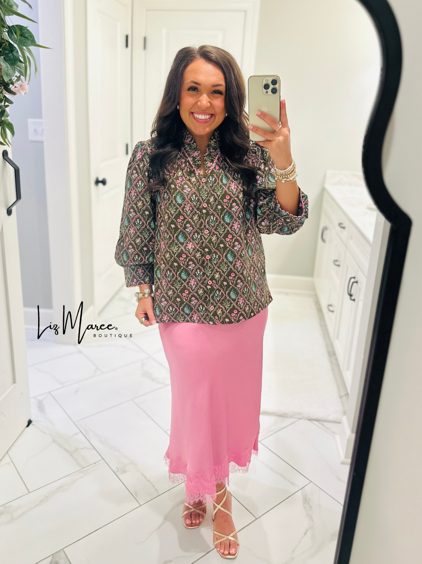 The Lilah Brown Floral Top