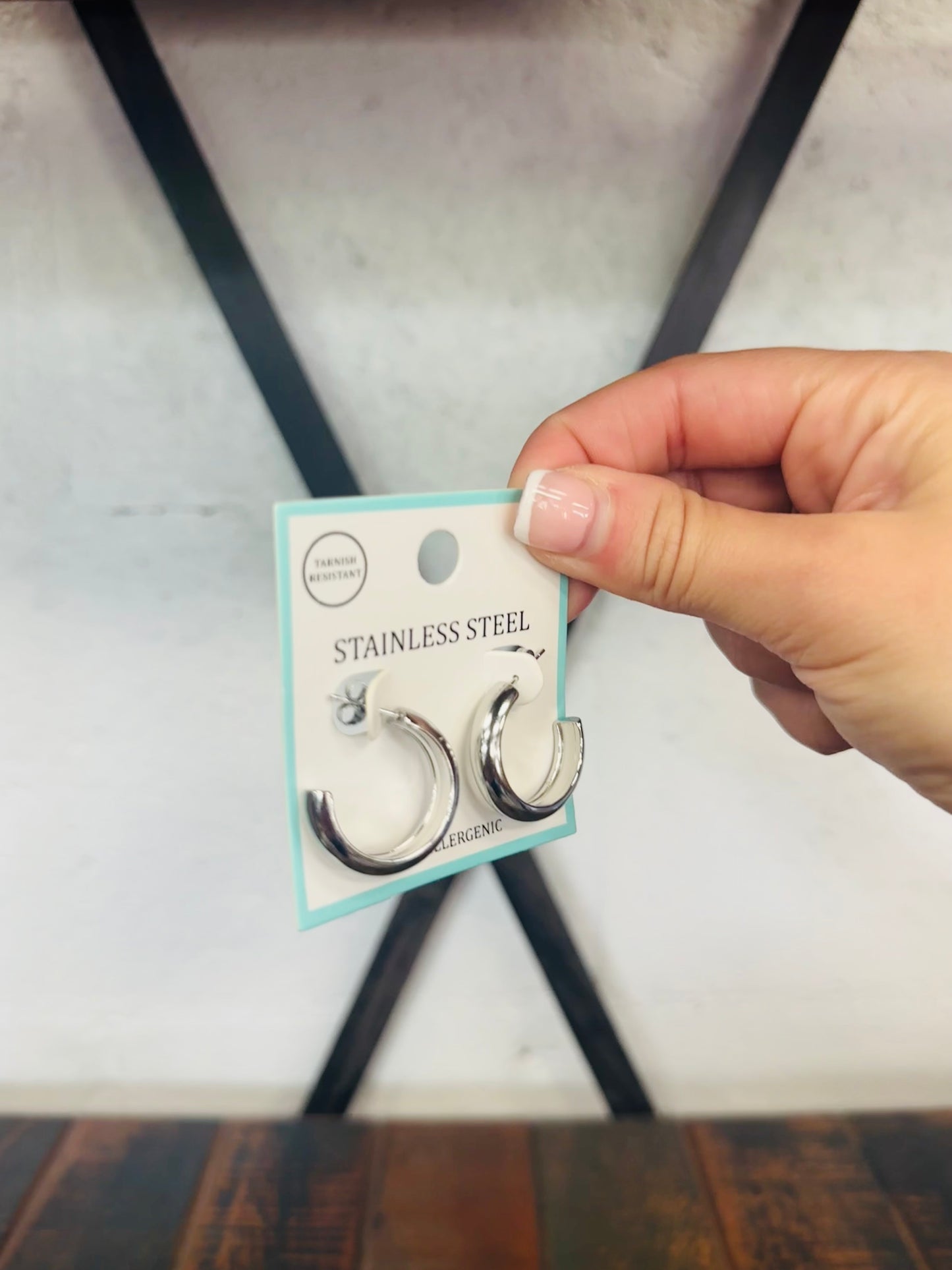25mm Silver Stainless Steel Hoop