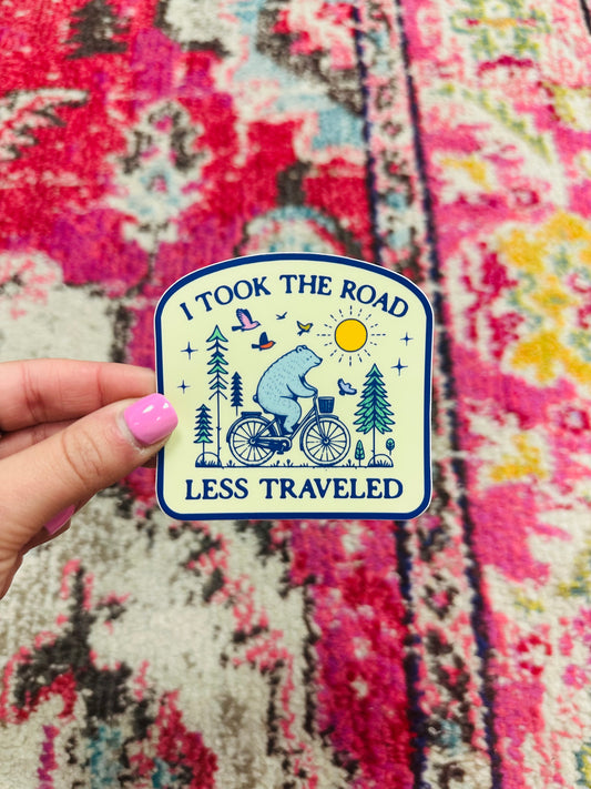 I Took the Road Less Traveled Sticker