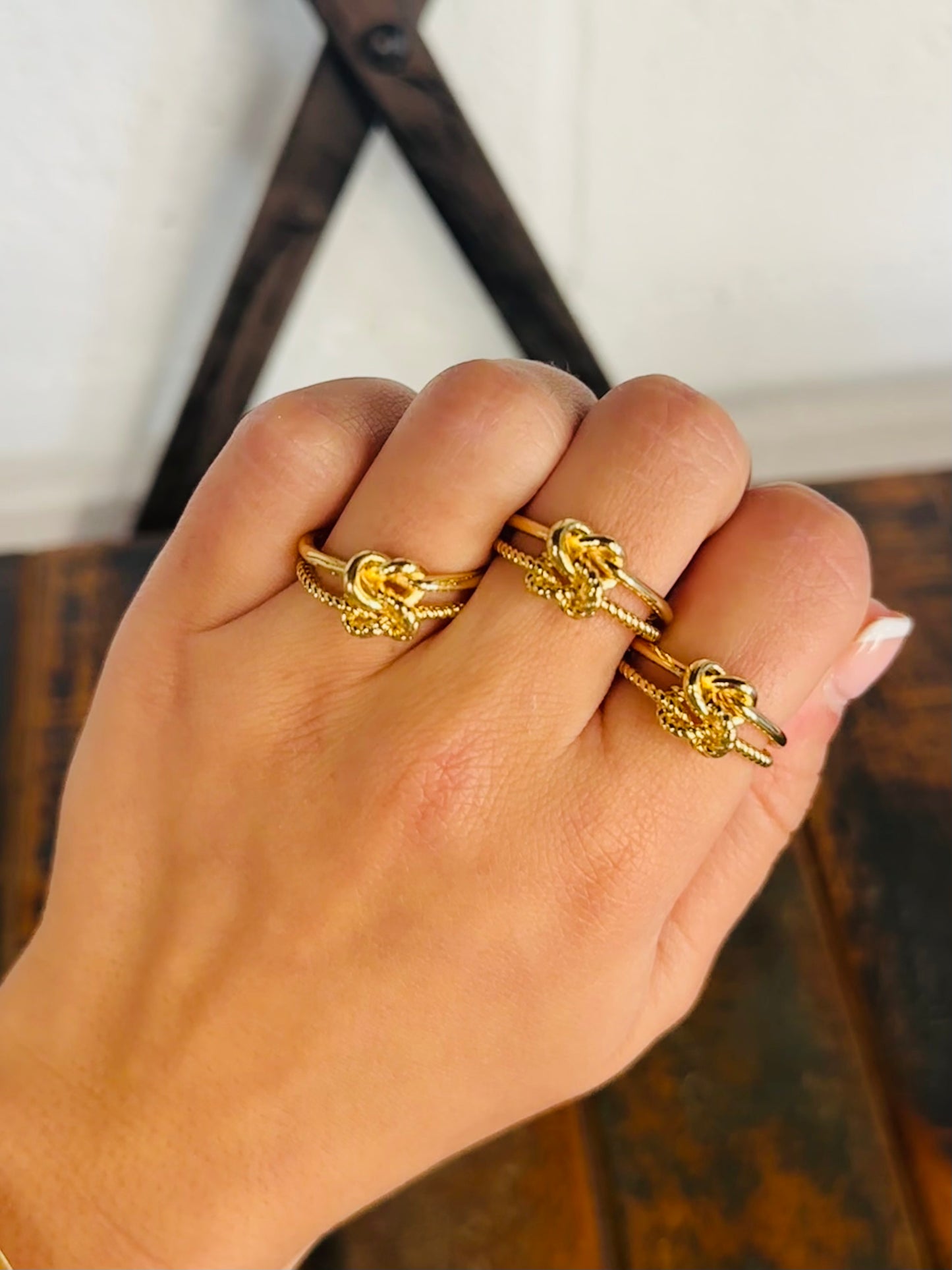 Gold Knot Layered Ring
