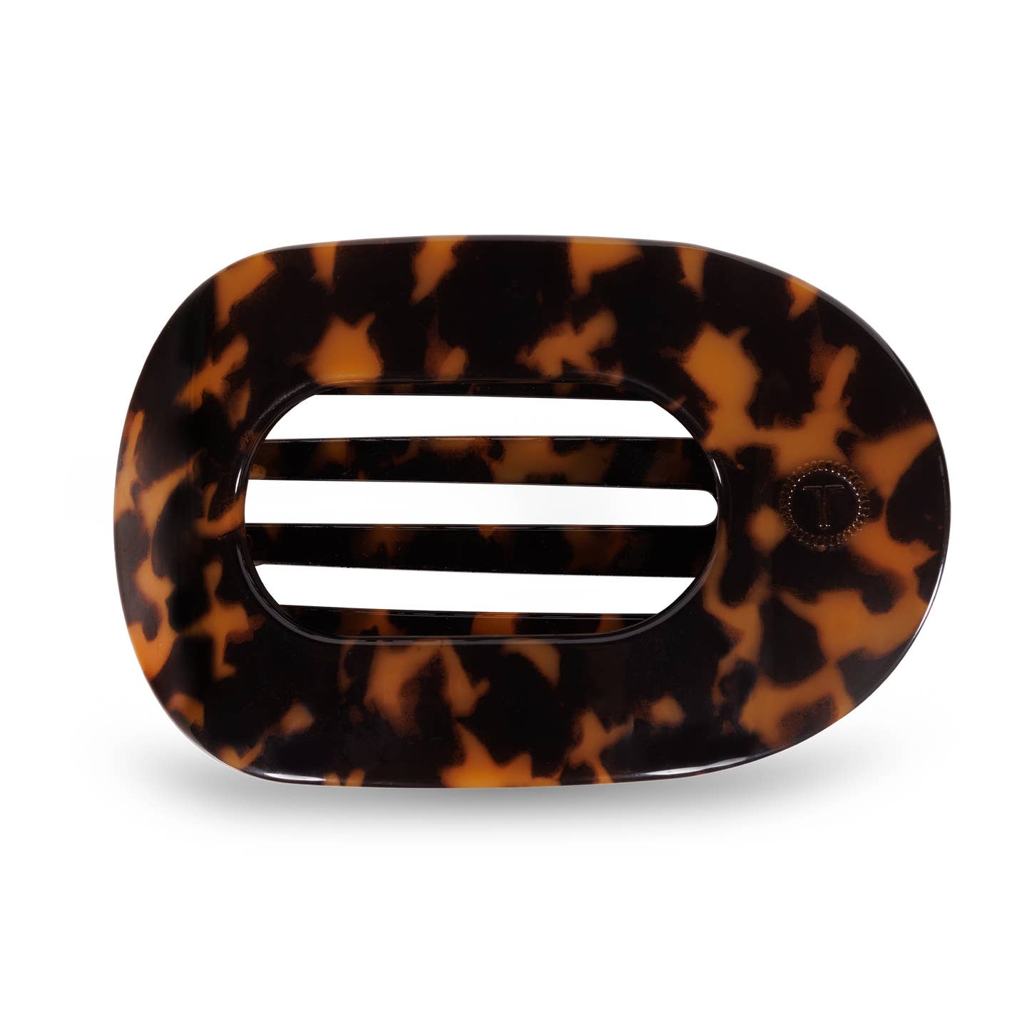 Tortoise Round Flat Hair Clip
