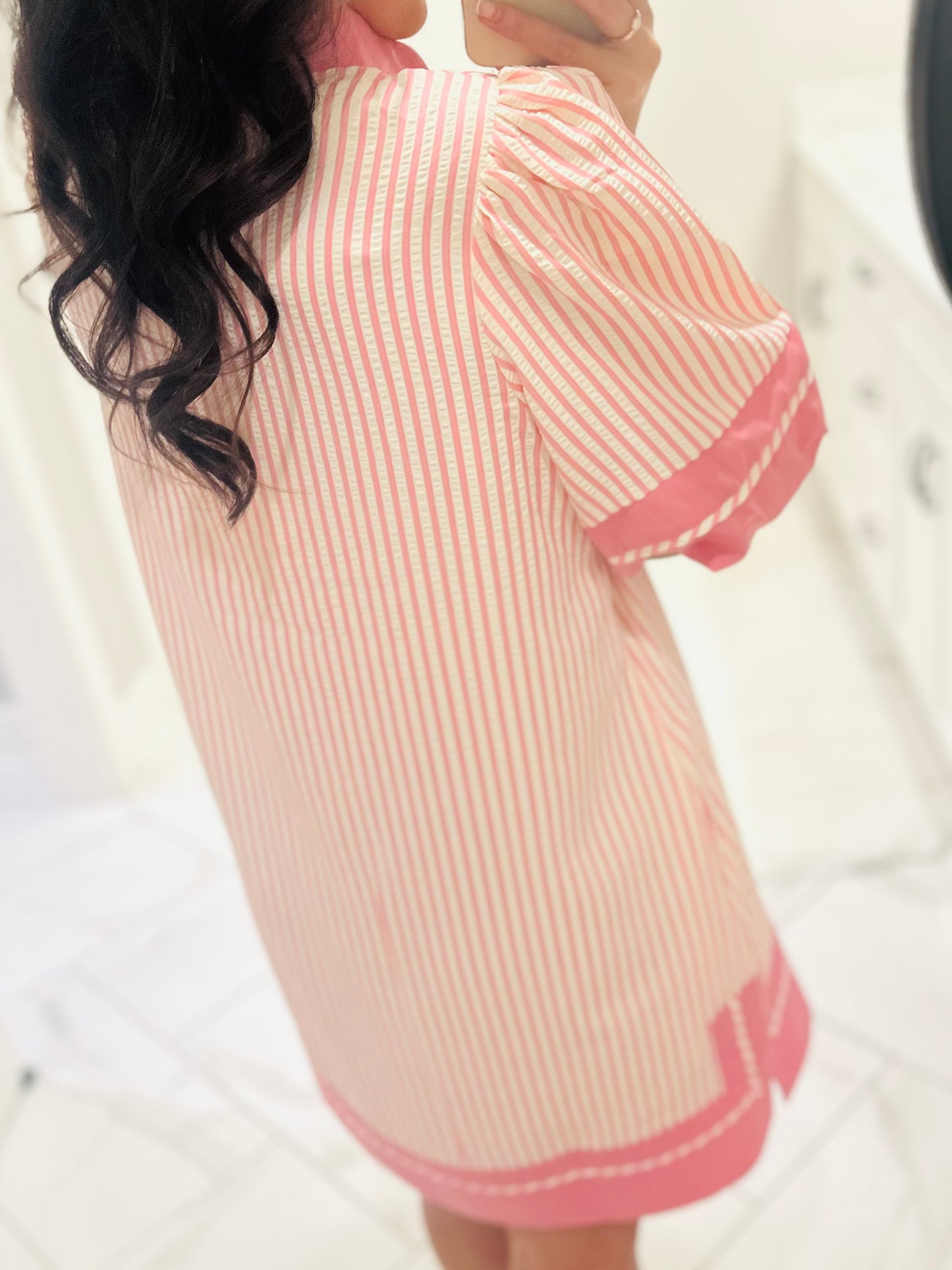 The Charlotte Pink Striped Dress