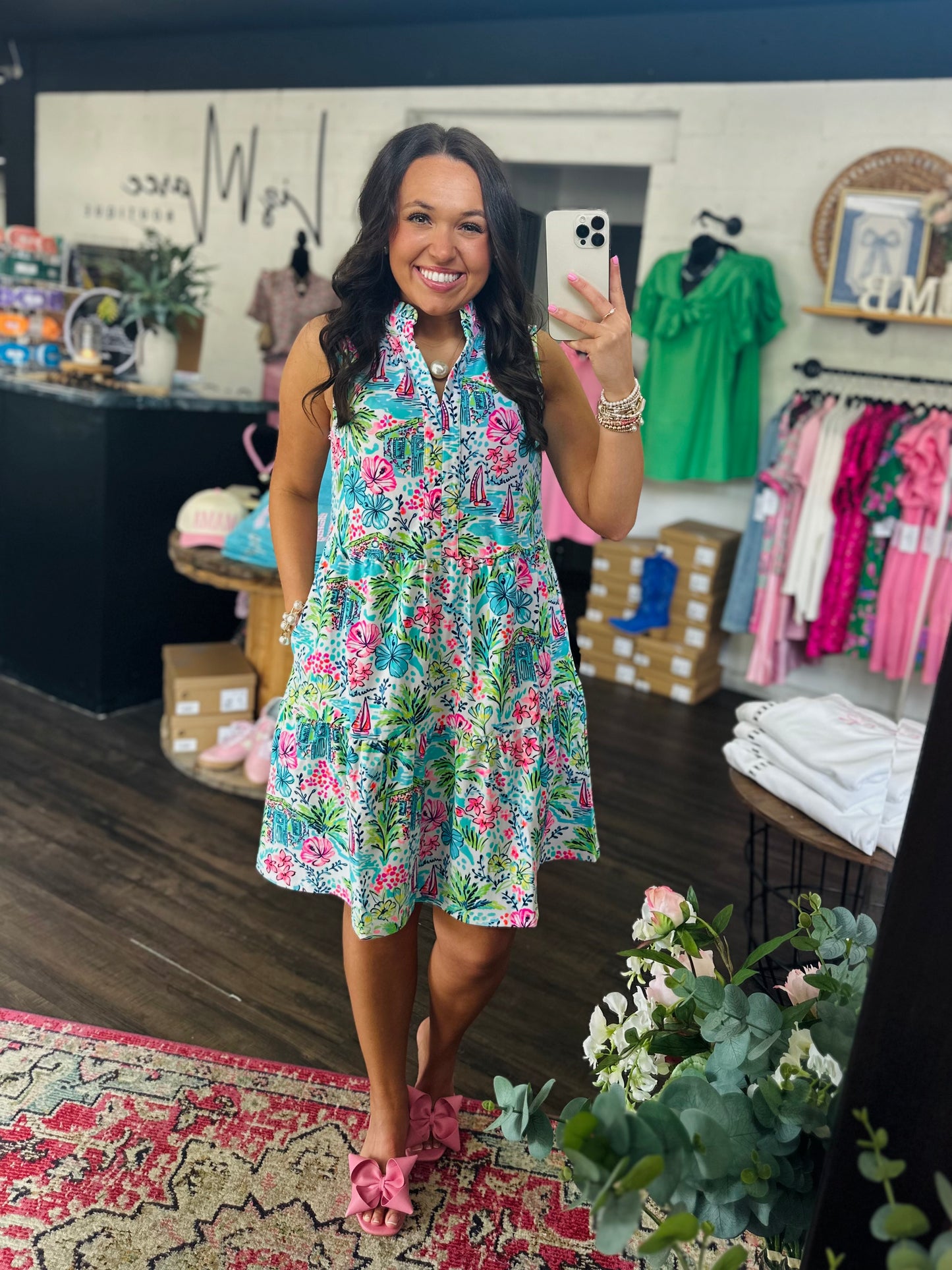The Skye White Coastal Tiered Sleeveless Dress