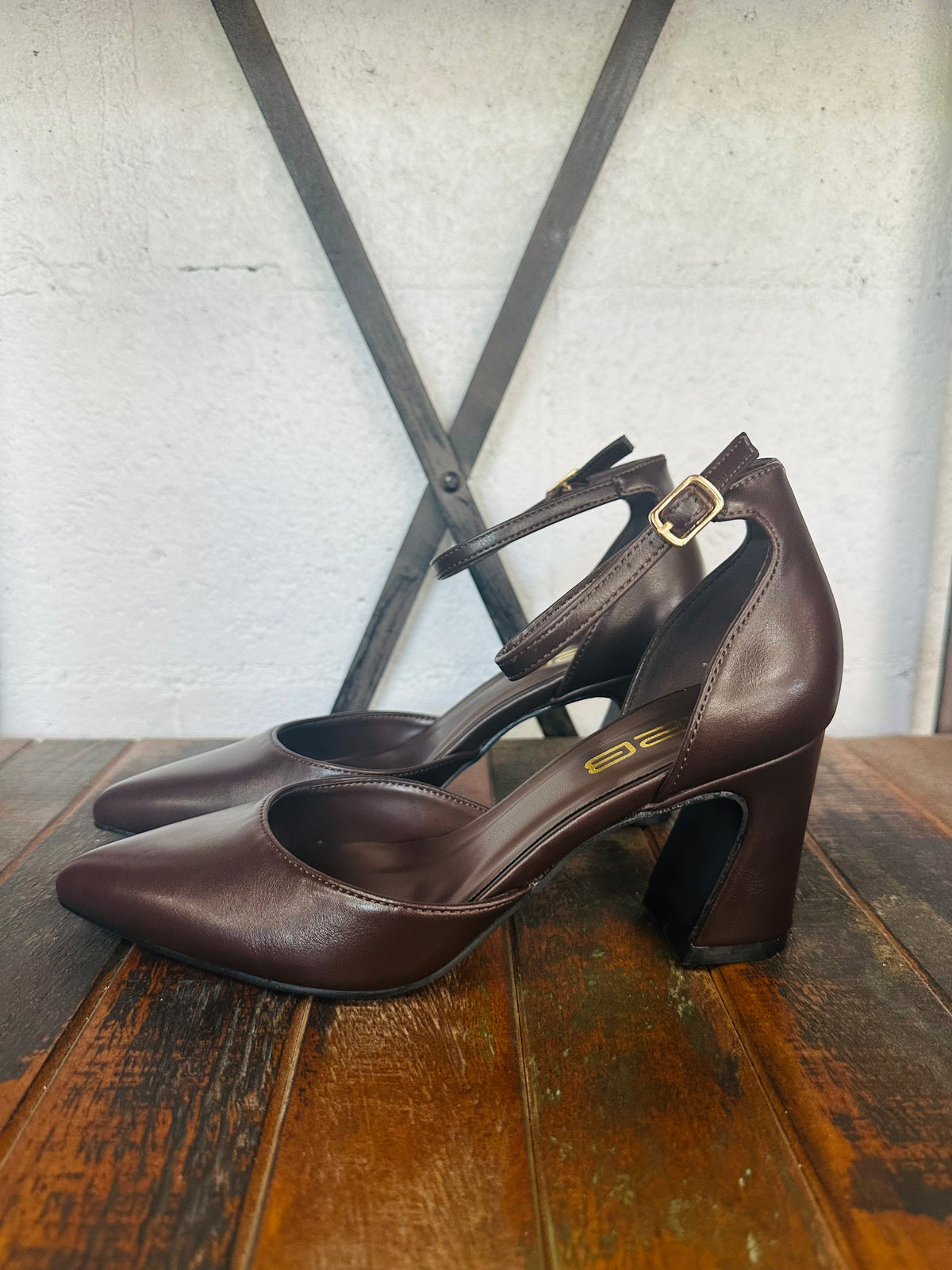 The Cresa Brown Block Heel Pumps