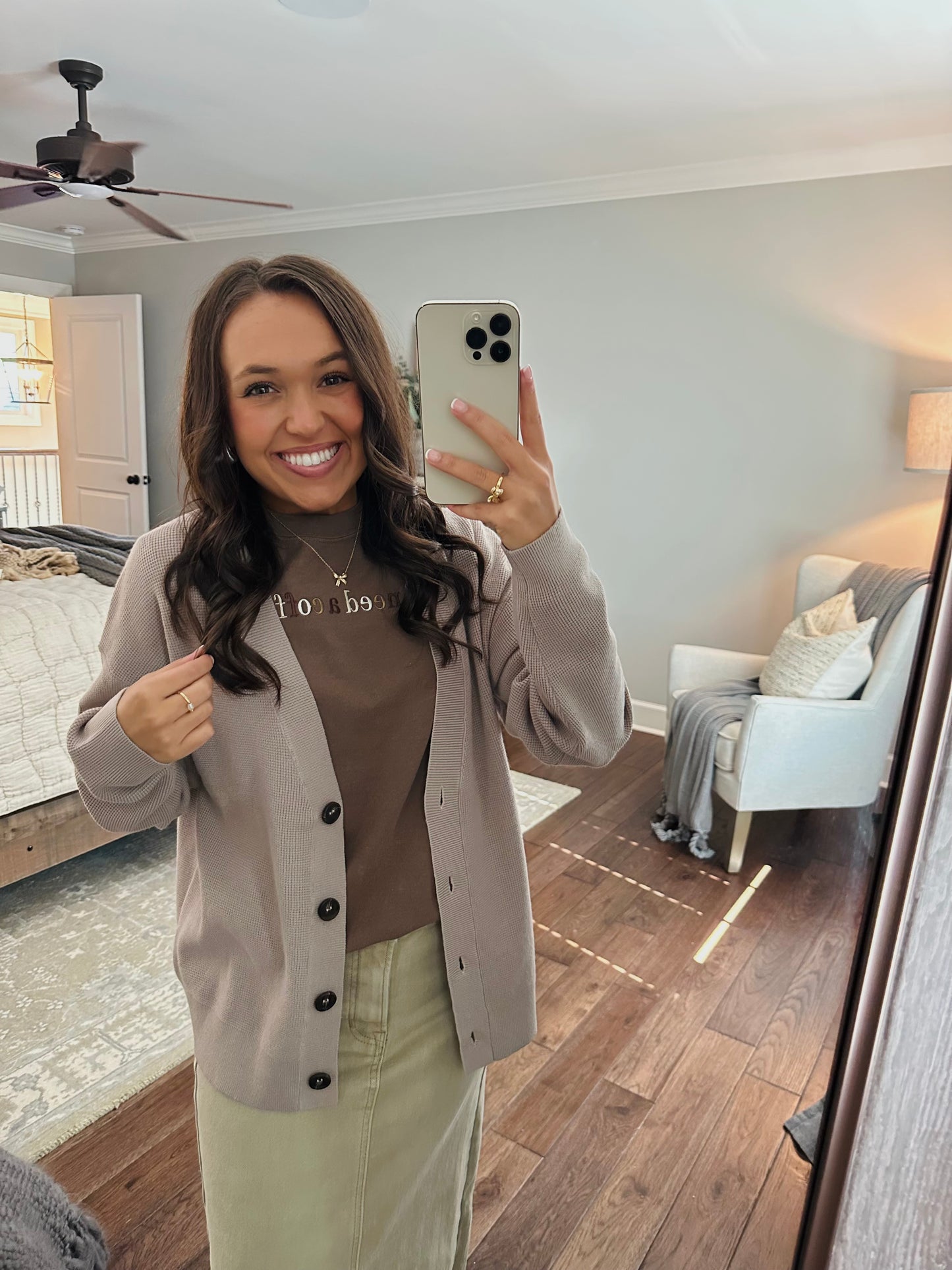 Let's Get Cozy Ash Mocha Cardigan