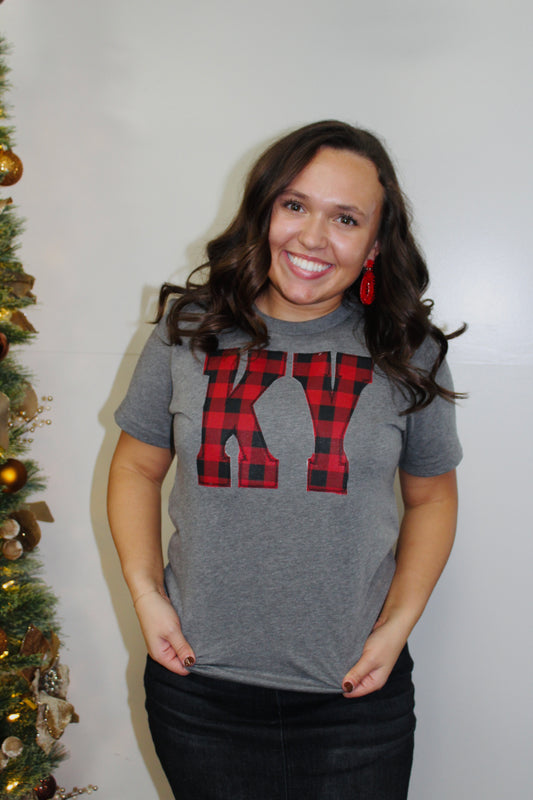 Buffalo Plaid KY Graphic Tee