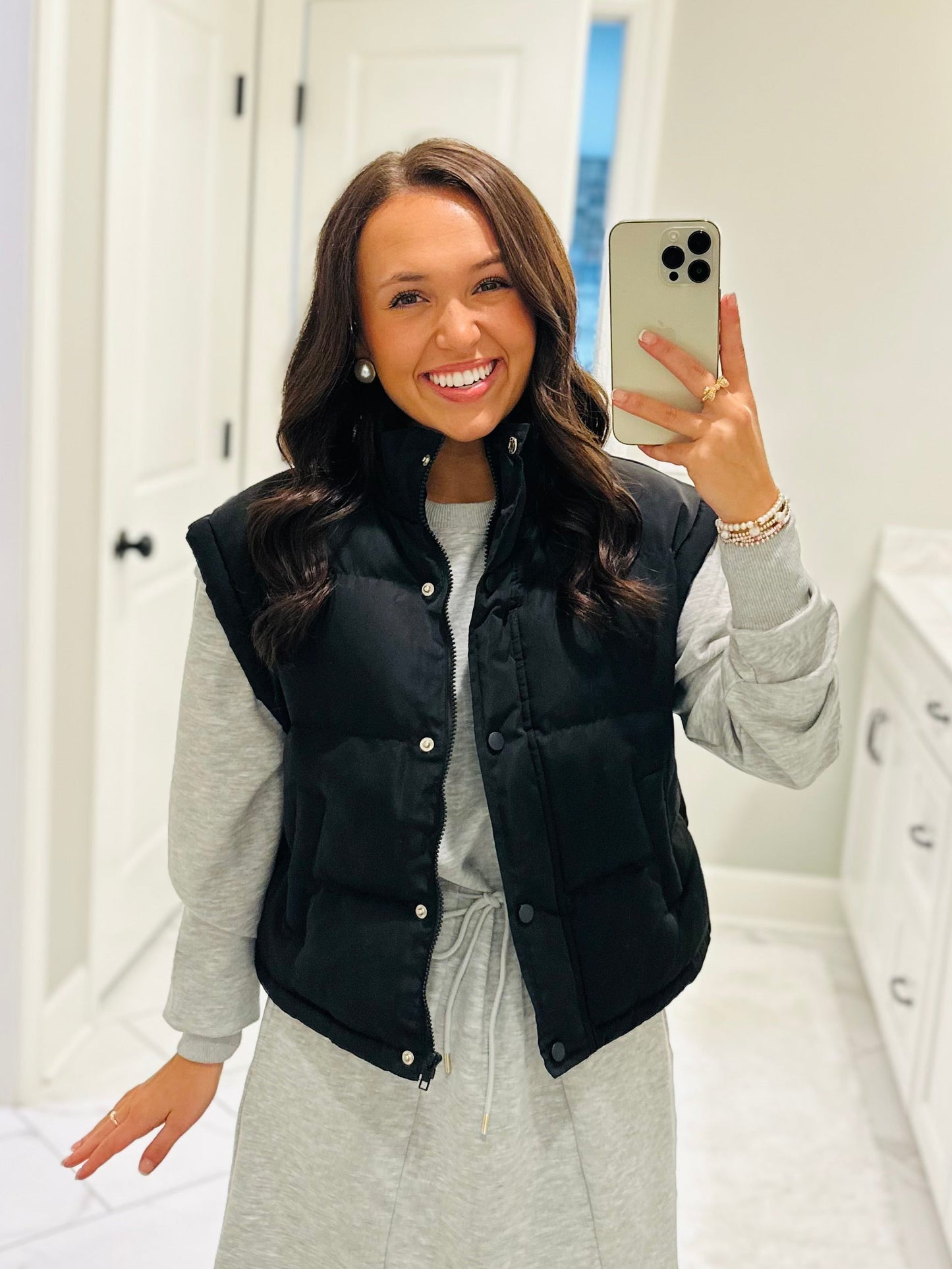 The Black Puffer Vest