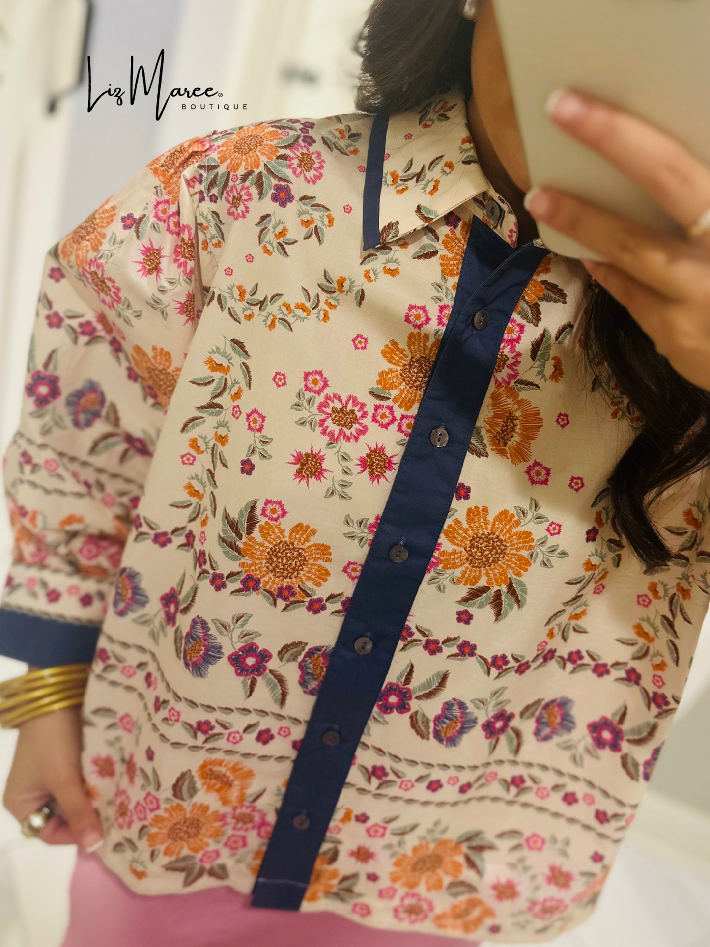 The Holly Ecru Floral Top
