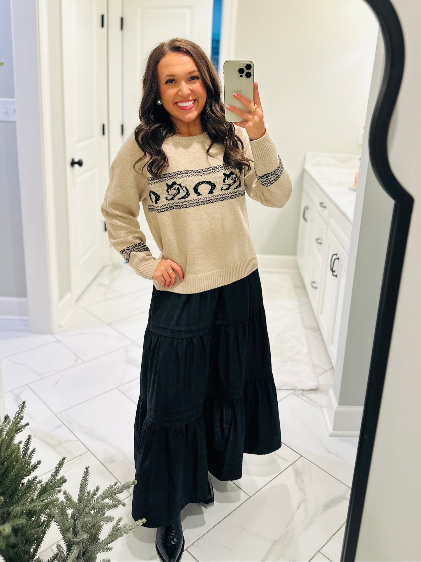 The Cream + Black Horse Sweater