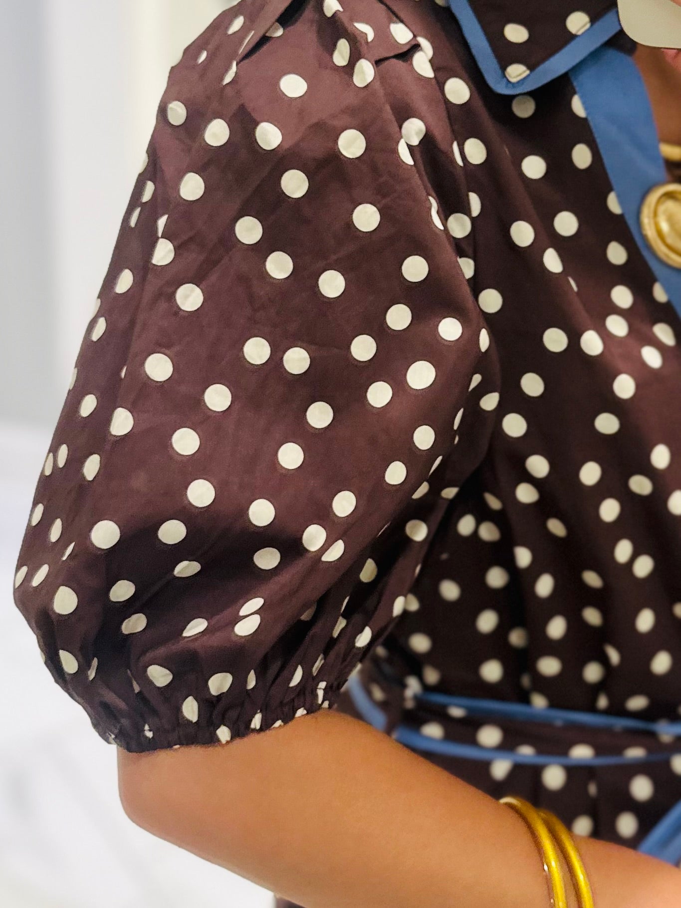 The Ashlee Brown Polka Dot Midi Dress